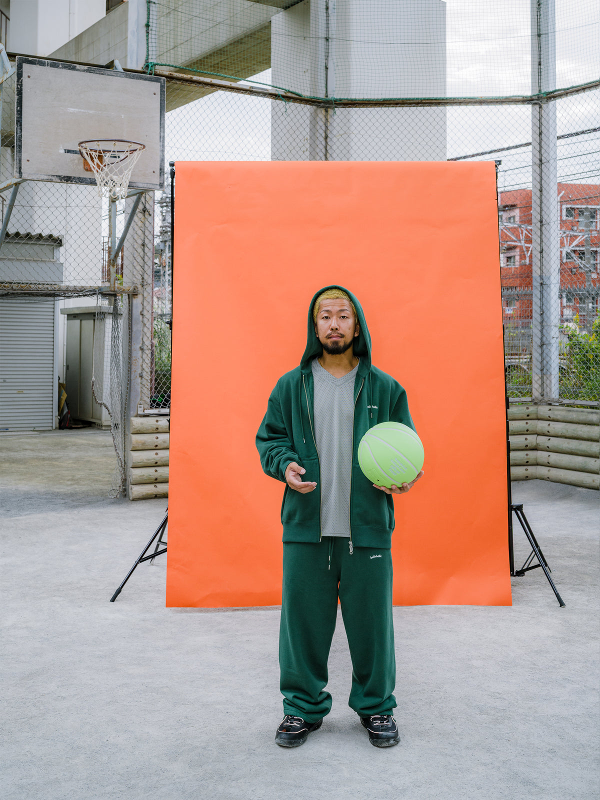 Small Logo Sweat Full Zip Hoodie (dark green)