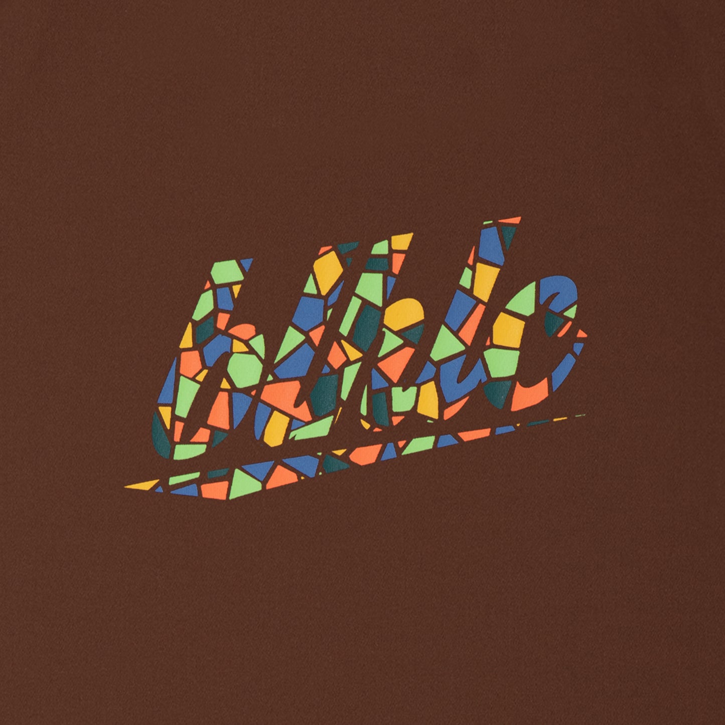 blhlc Back Print Cool Tee (brown/fresh green mosaic)