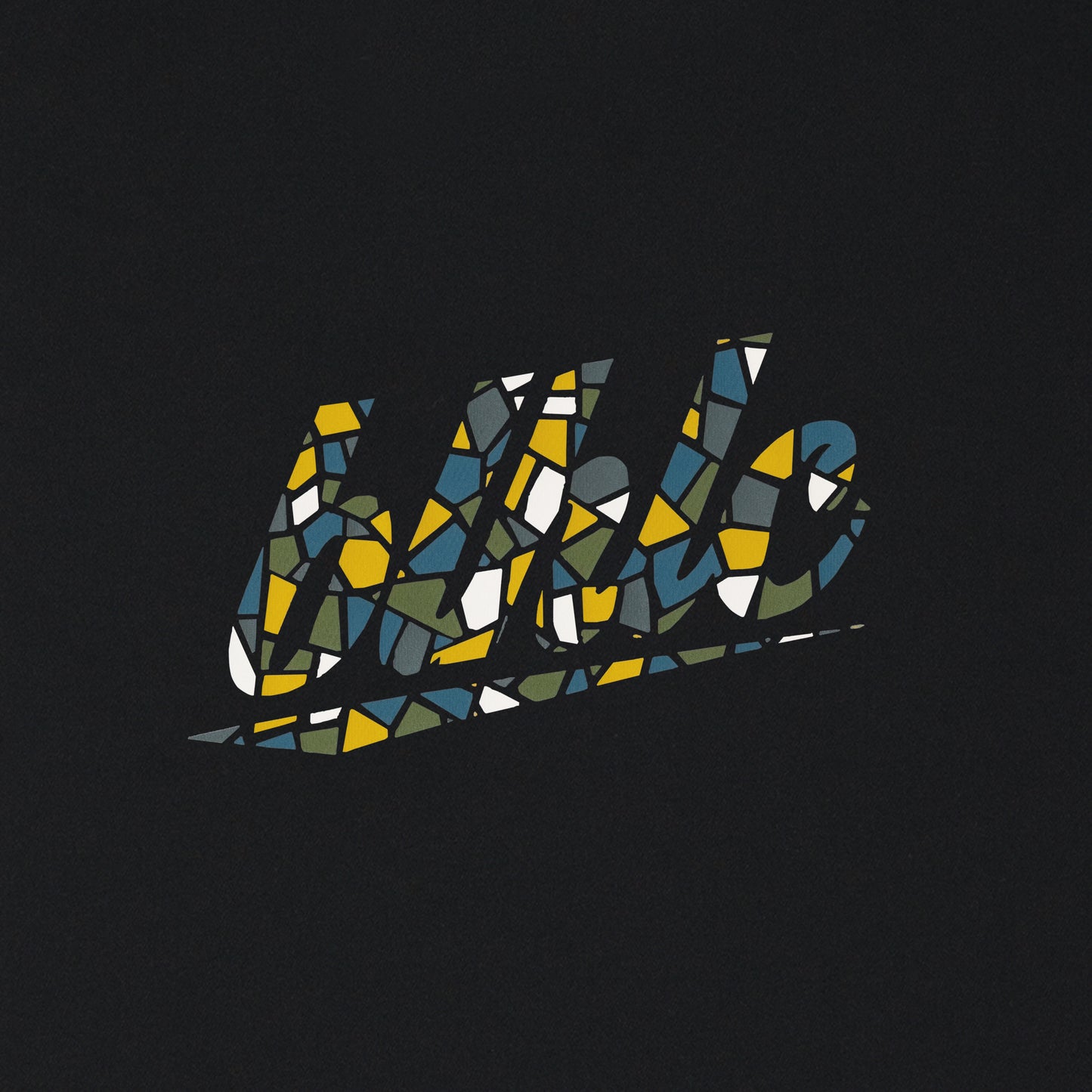 blhlc Back Print Cool Tee (black/snowy ivory mosaic)