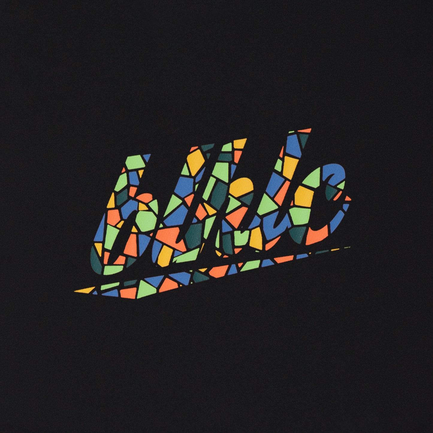 blhlc Back Print Cool Long Tee (black/fresh green mosaic)