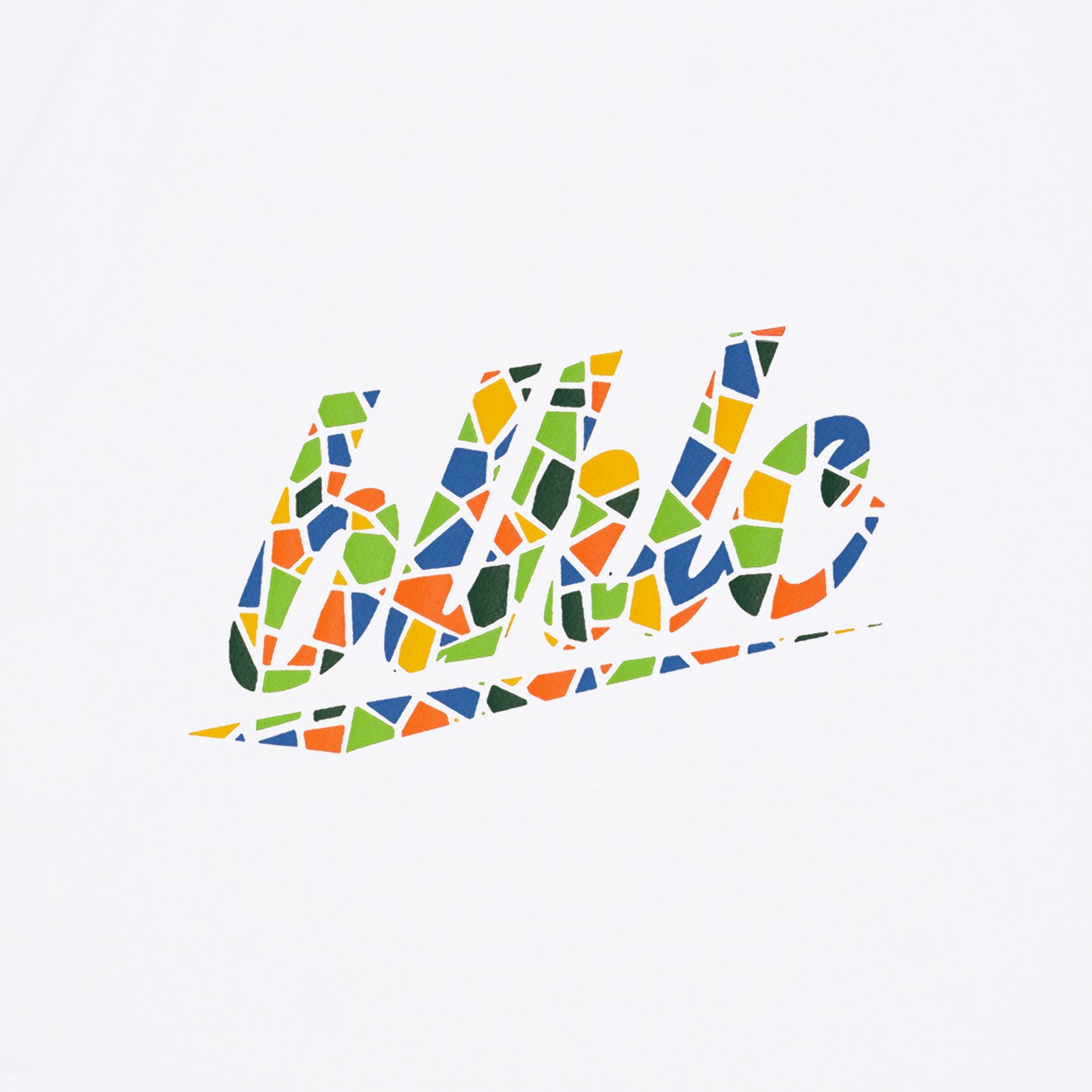 blhlc Back Print Cool Long Tee (white/fresh green mosaic)