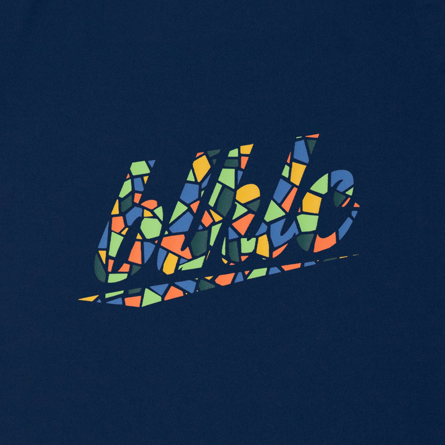 blhlc Back Print Cool Long Tee (navy/fresh green mosaic)