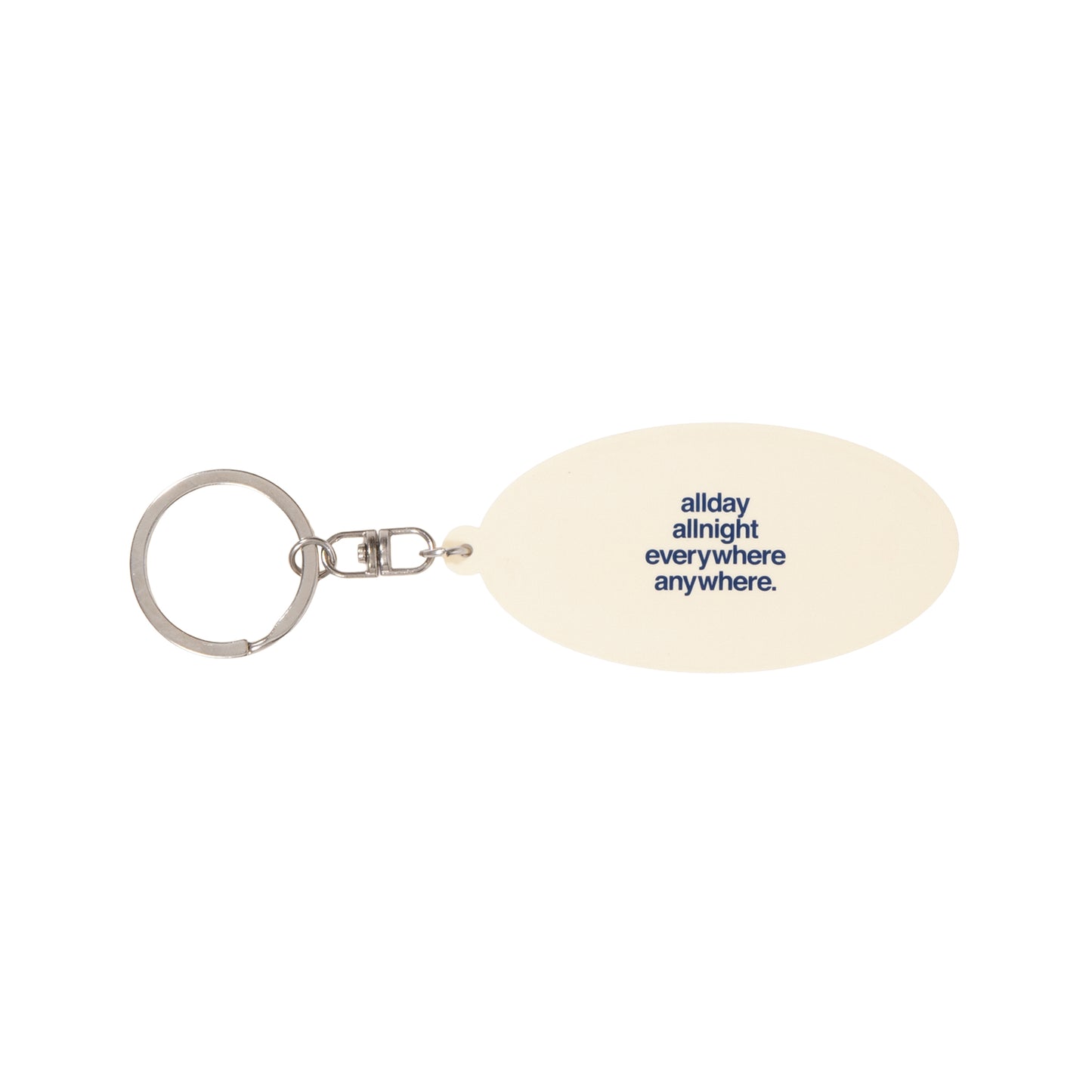 blhlc Oval Logo Keychain (navy/ivory/neon green)