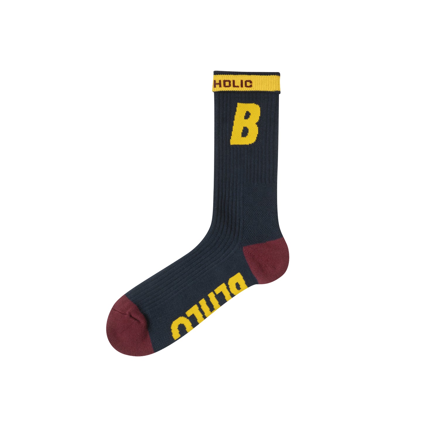 B Socks (navy/yellow/crimson)