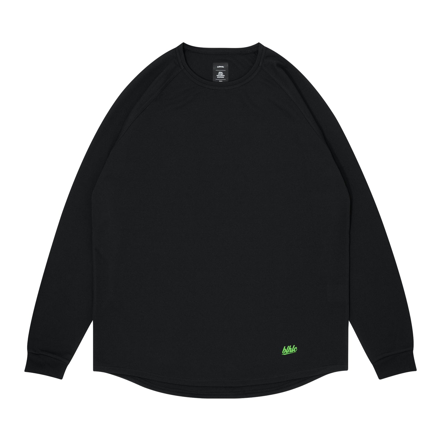 blhlc Back Print Cool Long Tee (black/fresh green mosaic)