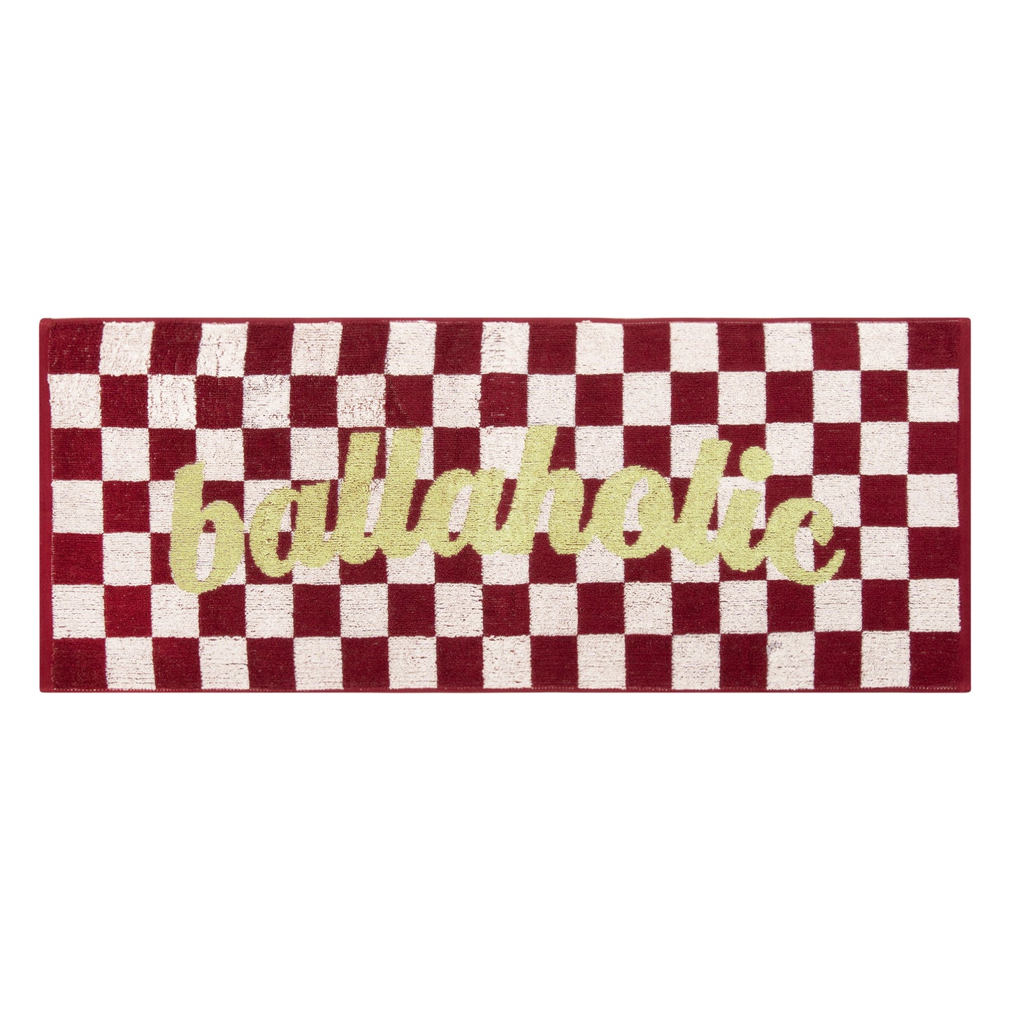 Checker Logo Towel (dark red/white/lily green)