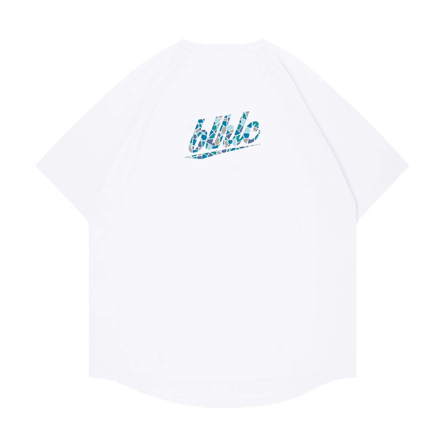 blhlc Back Print Cool Tee (white/water blue mosaic)