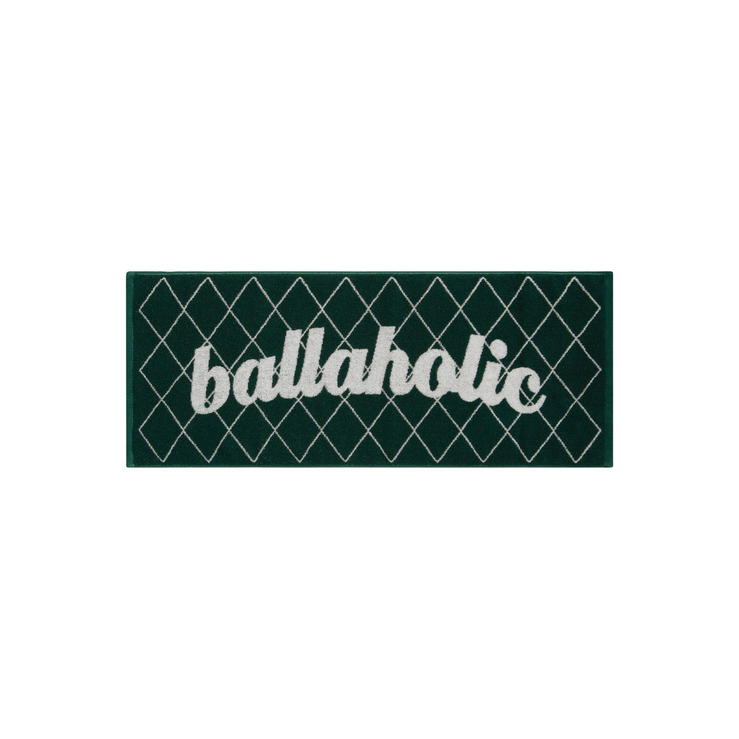 Net Pattern Logo Towel (dark green/white)