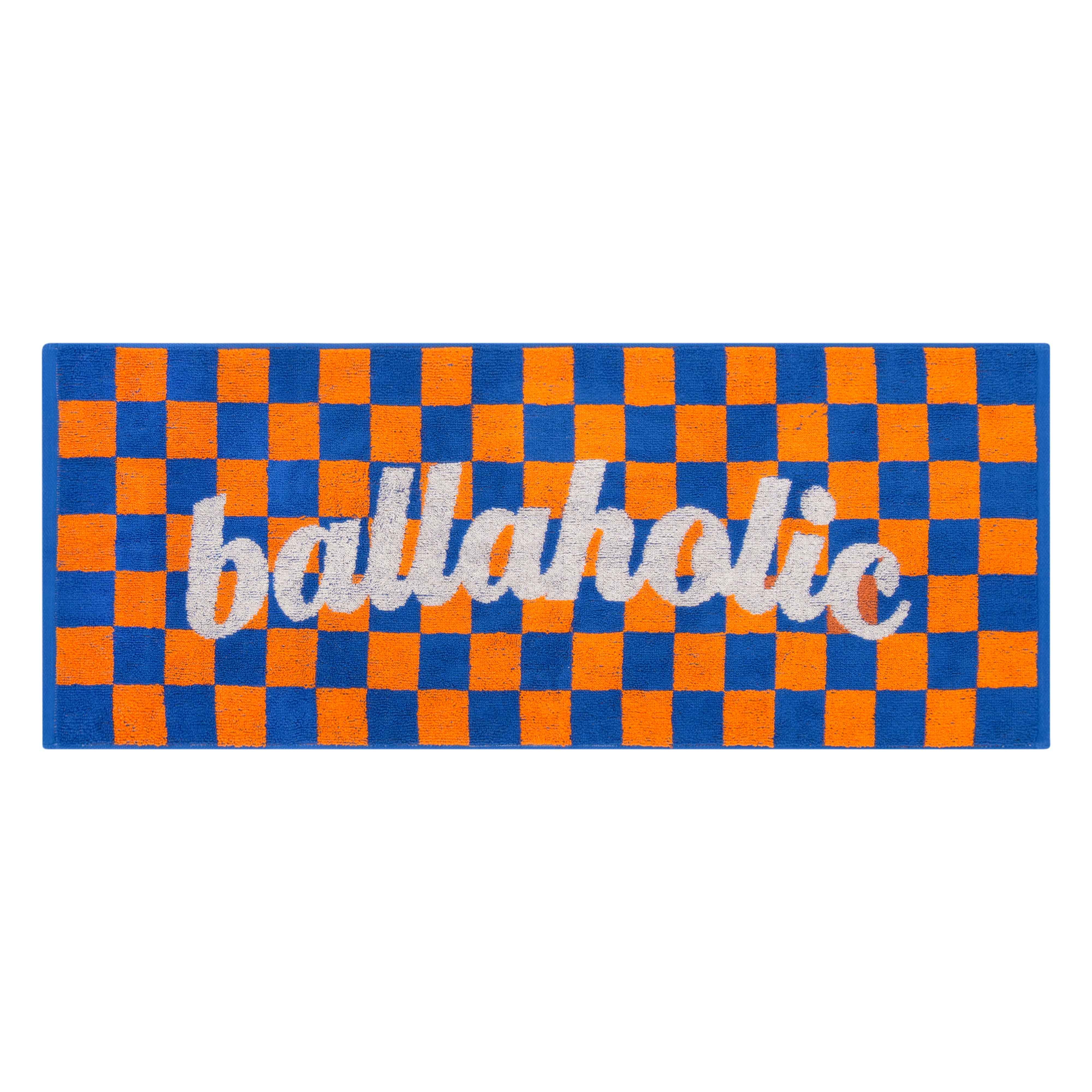 Checker Logo Towel (blue/orange/white) – ballaholicオンラインショップ