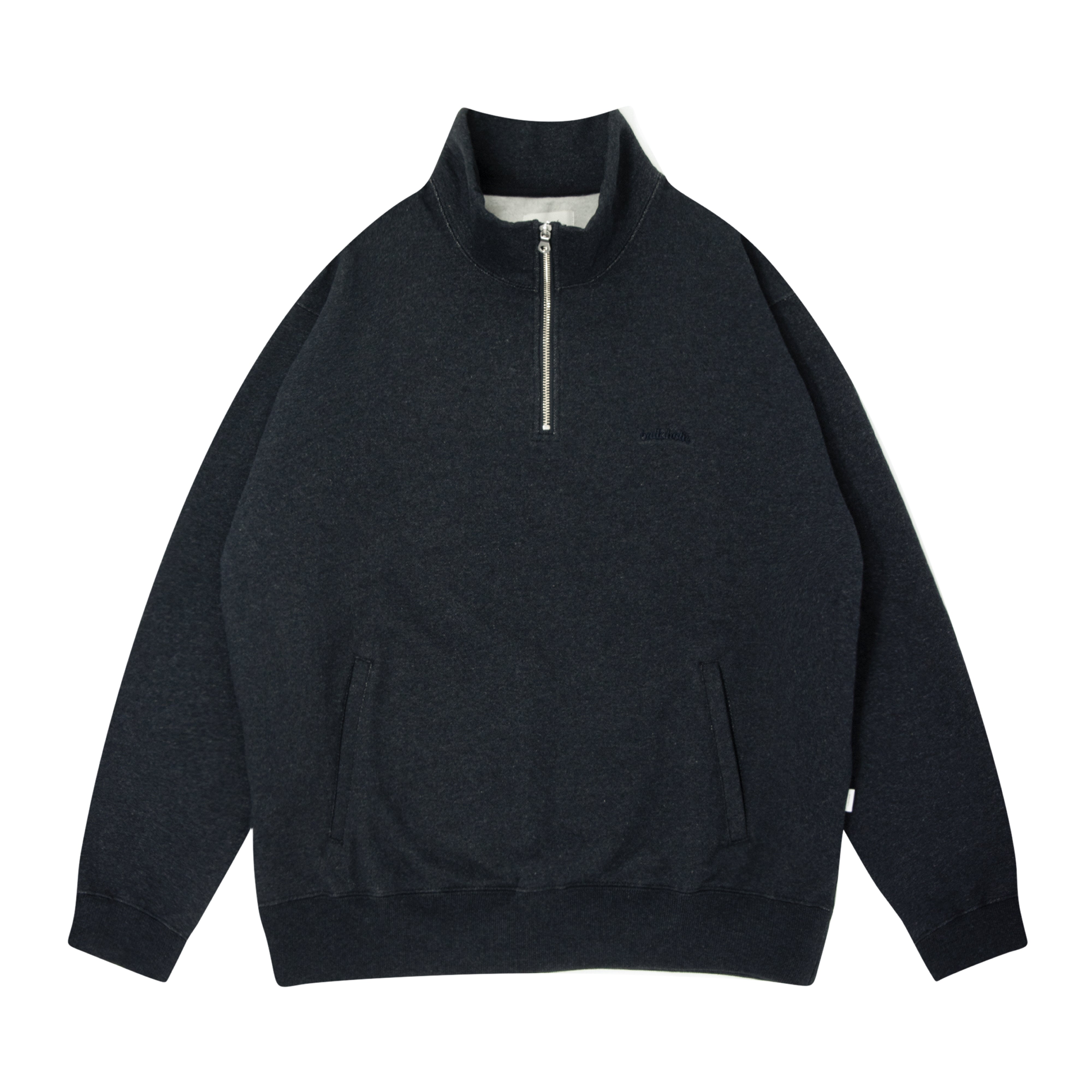 ウェア ballaholic L Small Logo Half Zip Sweatshirt (dark heather navy) – ballaholic