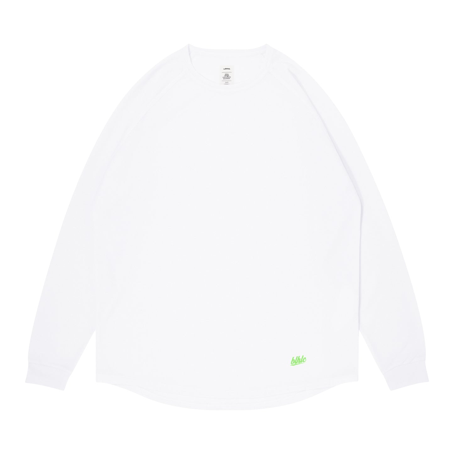 blhlc Back Print Cool Long Tee (white/fresh green mosaic)