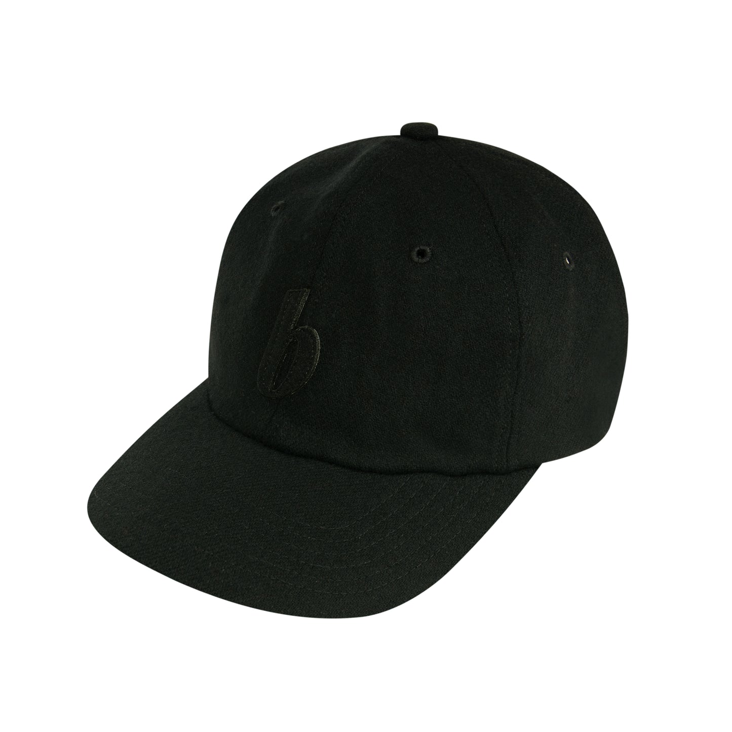 b 6P Wool Cap (black/black)
