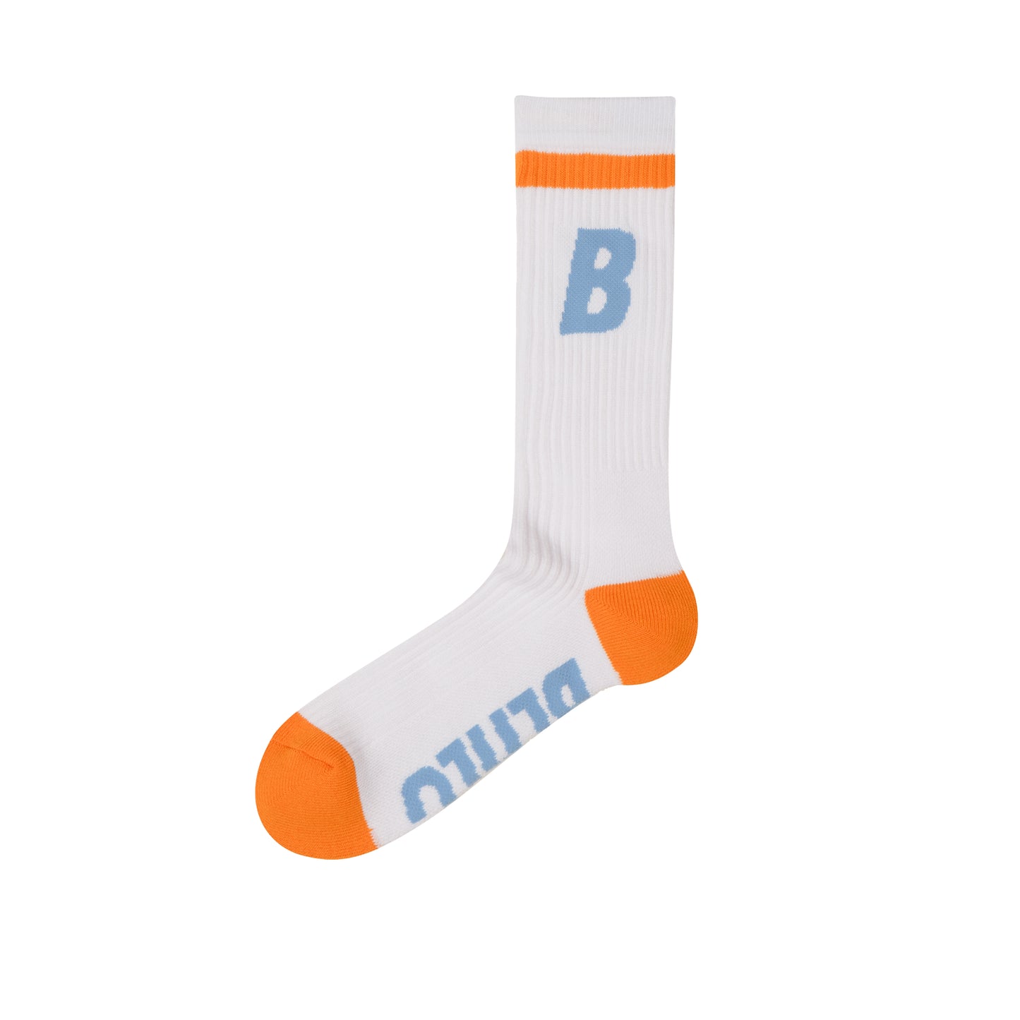 B Socks (white/light blue/orange)