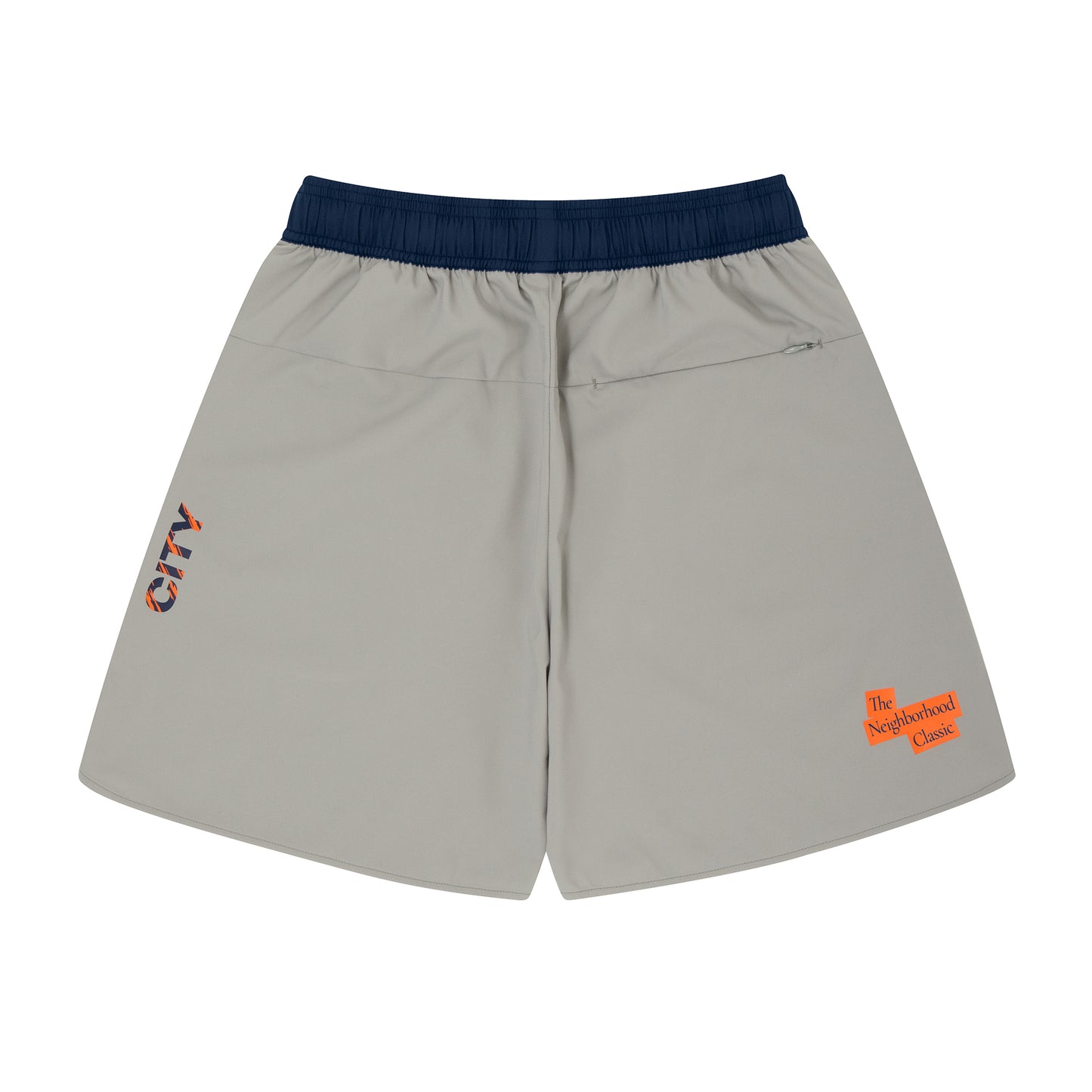 The Neighborhood Classic Zip Shorts (gray/navy)