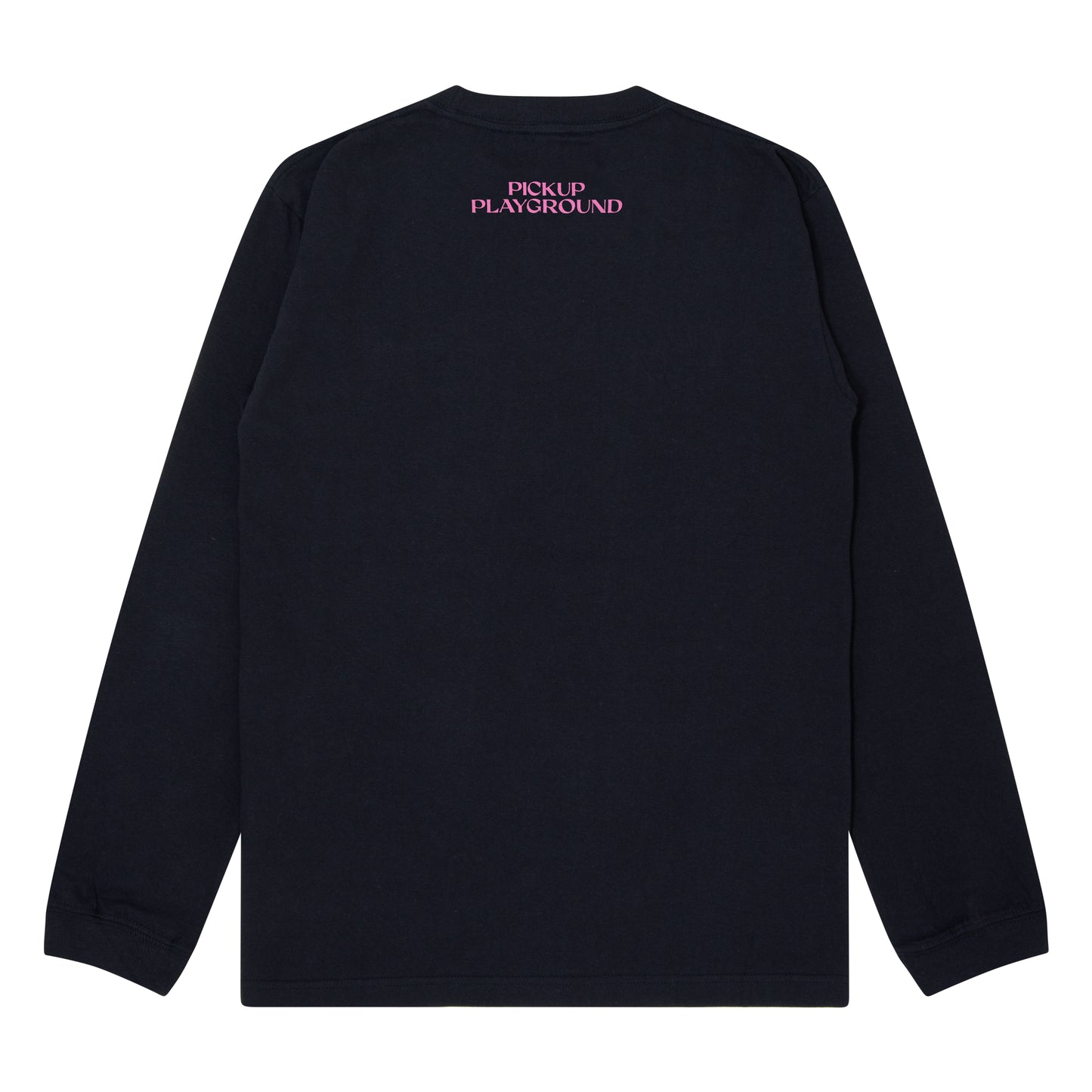 Logo Long Tee -PICK UP PLAYGROUND- (navy/pink)