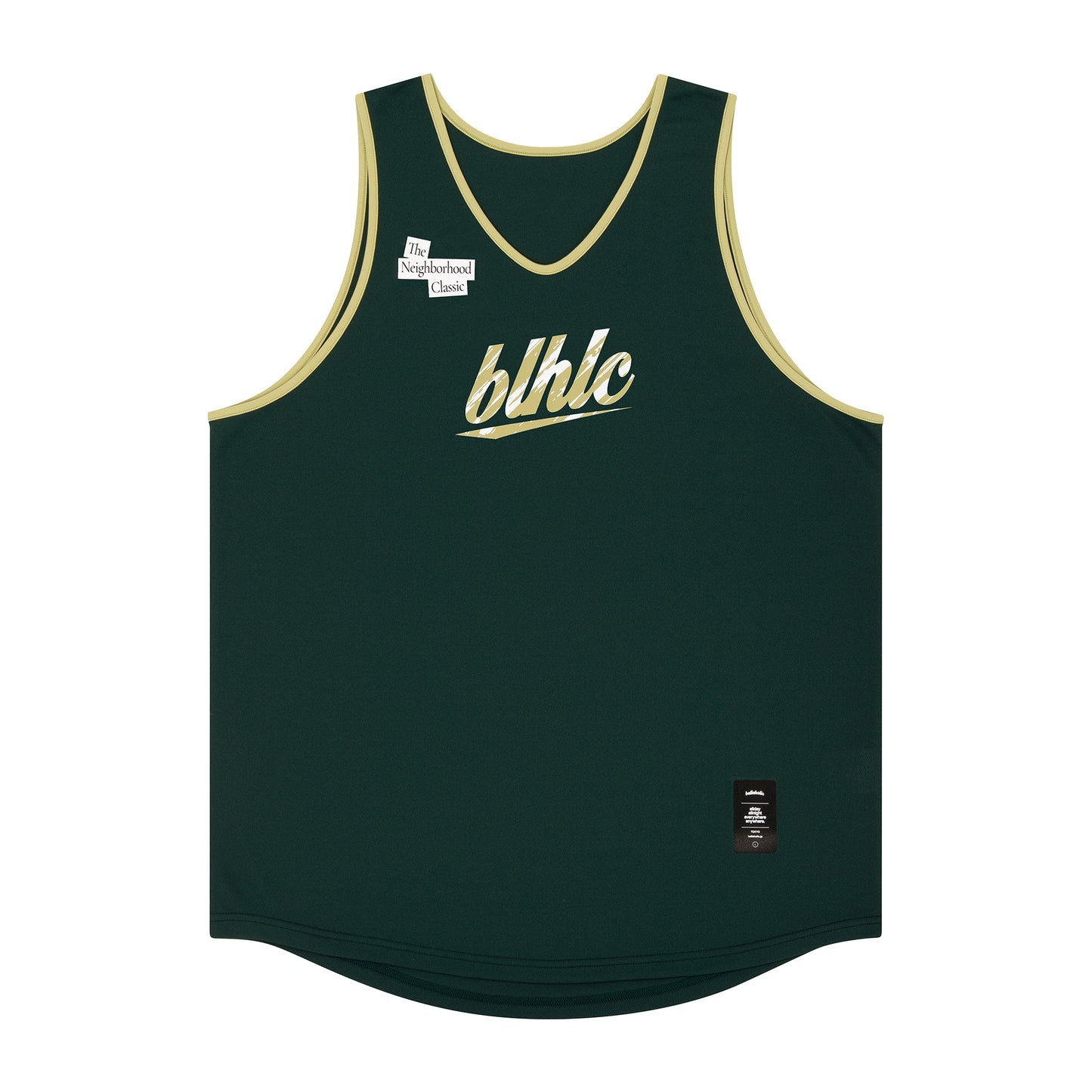 The Neighborhood Classic Tank Top (dark green/beige)