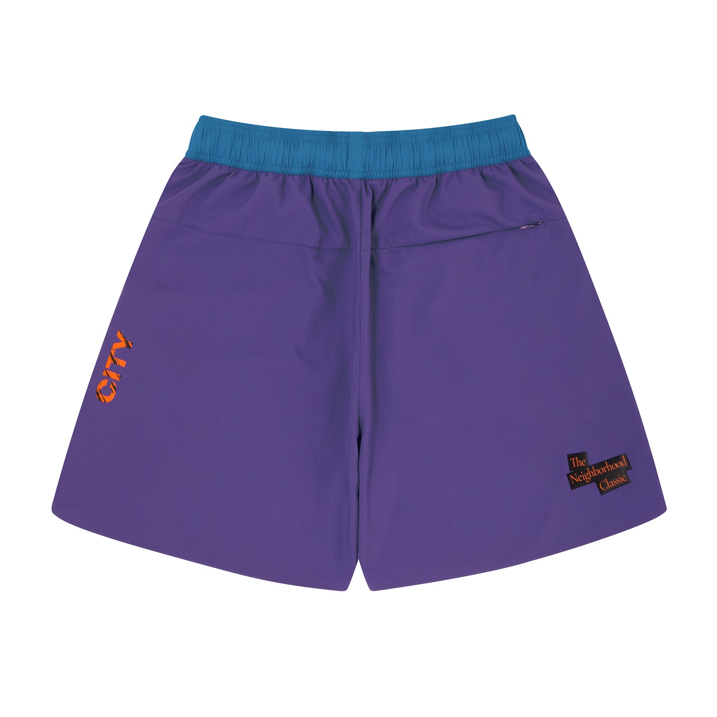The Neighborhood Classic Zip Shorts (purple/turquoise)