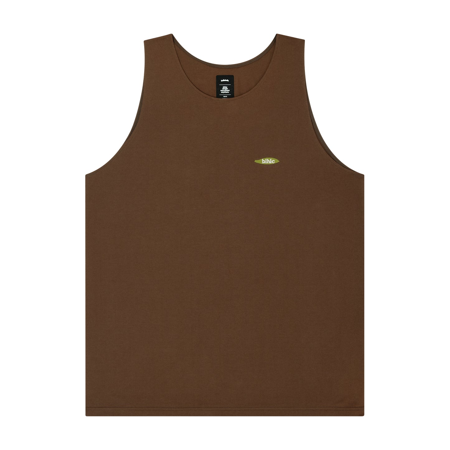 Ball Panel Logo Cotton Tank Top (brown)