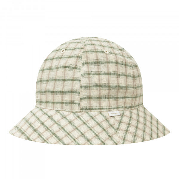 Cotton Linen Seersucker 6P Hat (green)