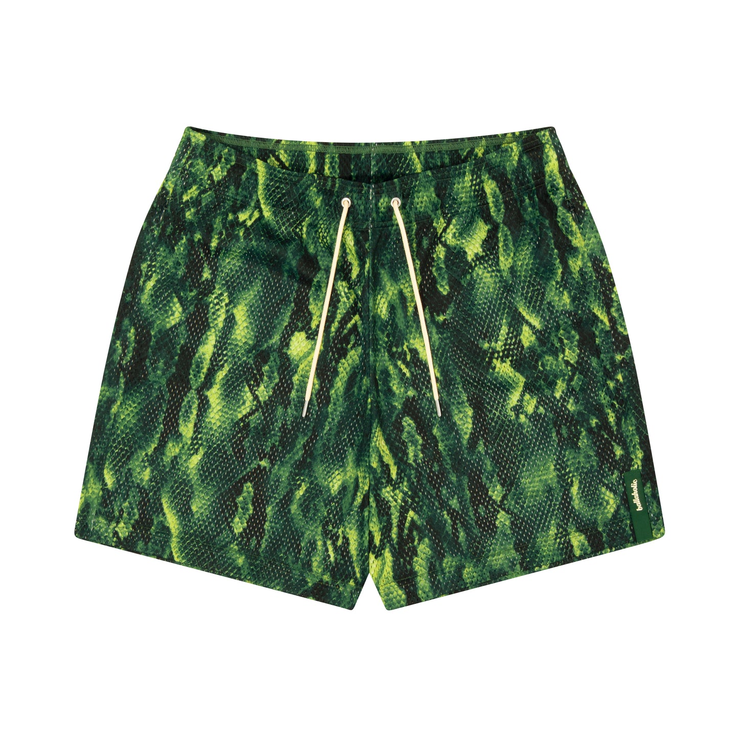 Snake Mesh Zip Shorts (green)