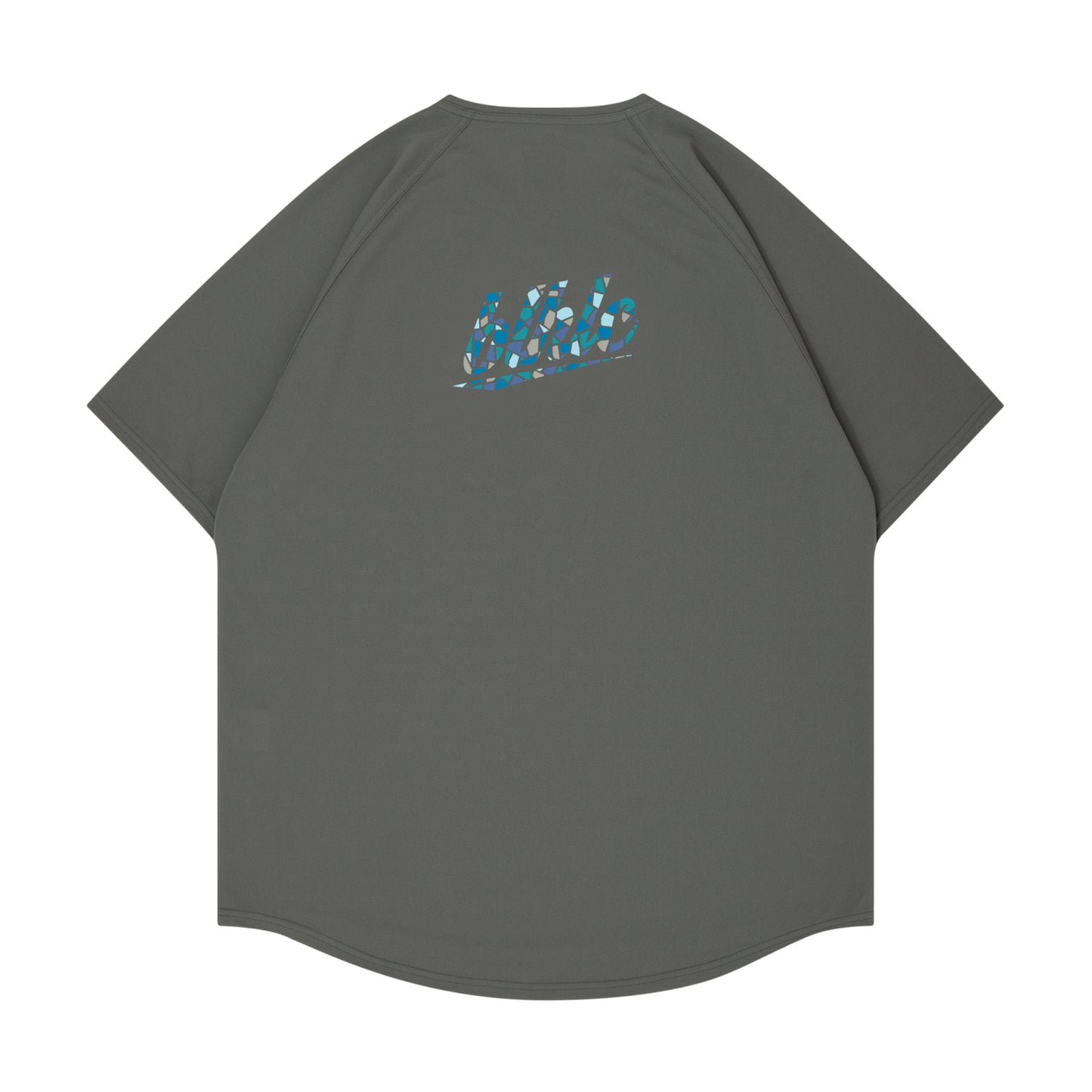 blhlc Back Print Cool Tee (charcoal gray/water blue mosaic)