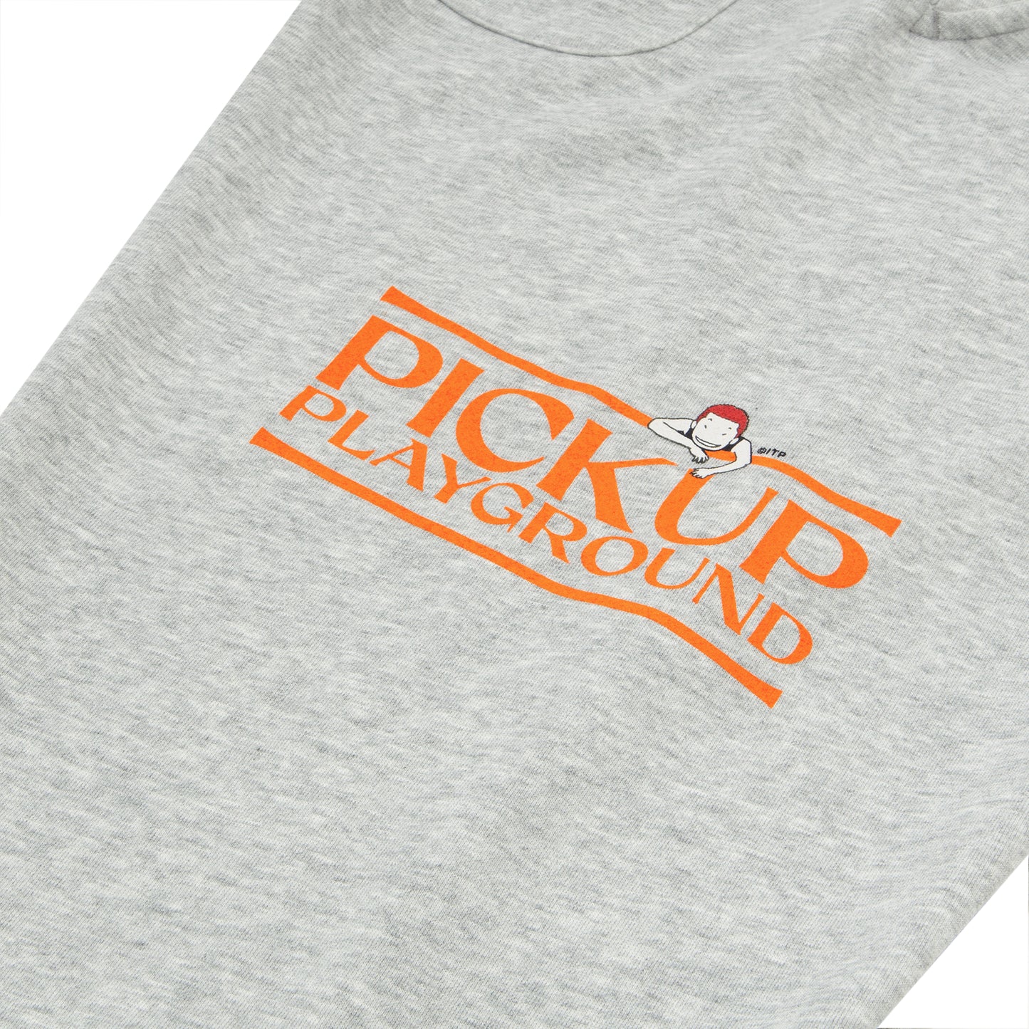 Logo Sweat Pants -PICK UP PLAYGROUND- (gray/orange)