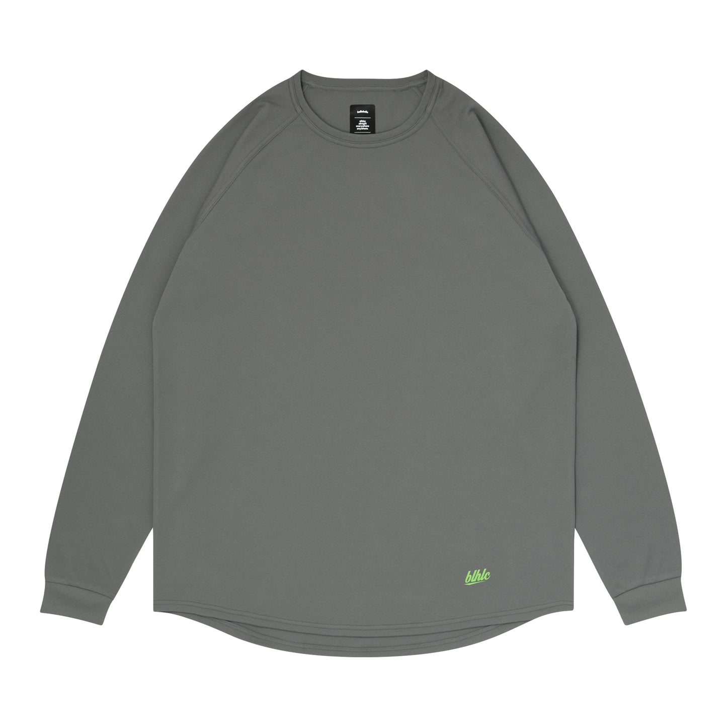 blhlc Back Print Cool Long Tee (charcoal gray/fresh green mosaic)