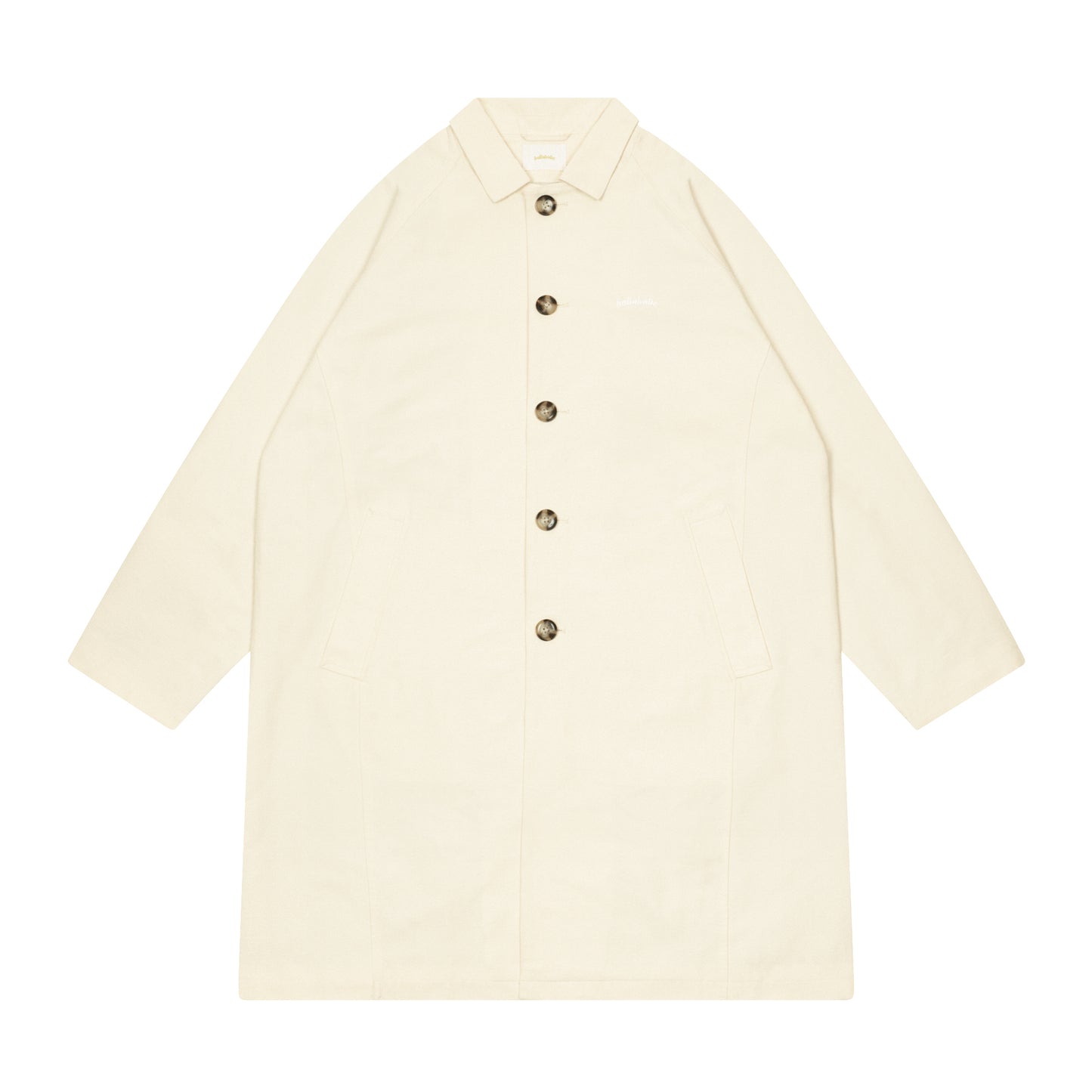Logo Soutien Collar Coat (ivory)