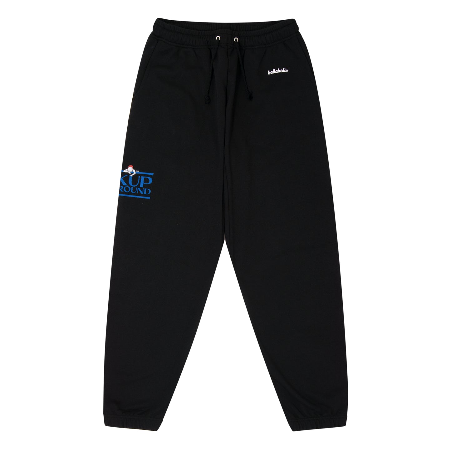 Logo Sweat Pants -PICK UP PLAYGROUND- (black/blue)