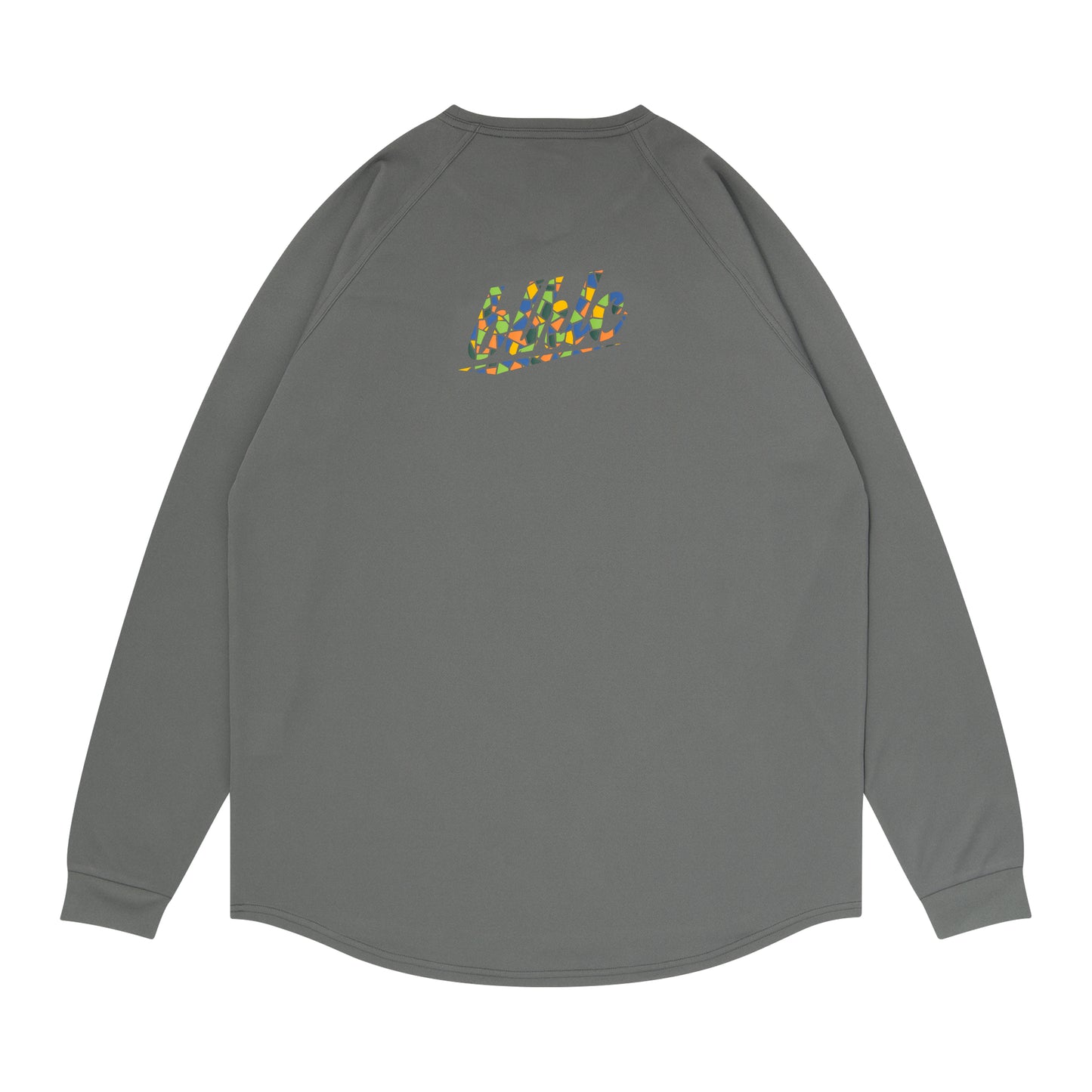 blhlc Back Print Cool Long Tee (charcoal gray/fresh green mosaic)