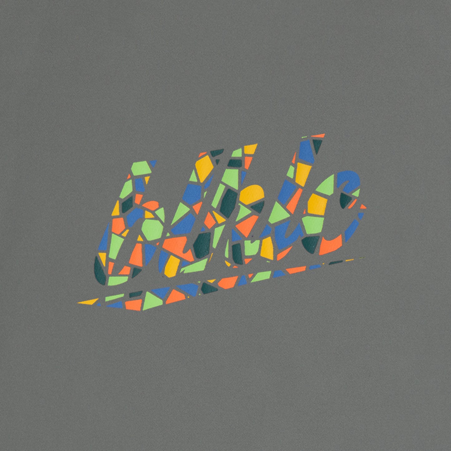 blhlc Back Print Cool Long Tee (charcoal gray/fresh green mosaic)