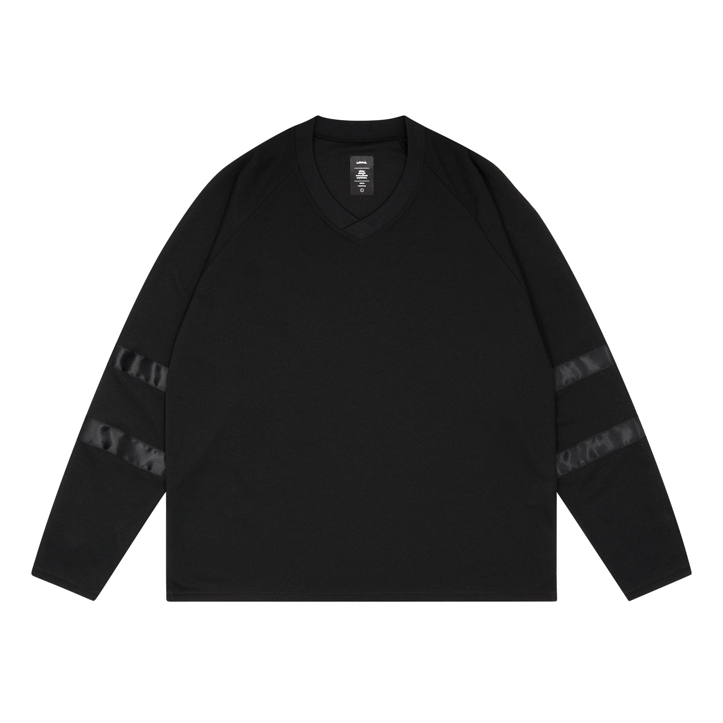 blhlc Oval Logo V-Neck Long Sleeve Shirt (black)