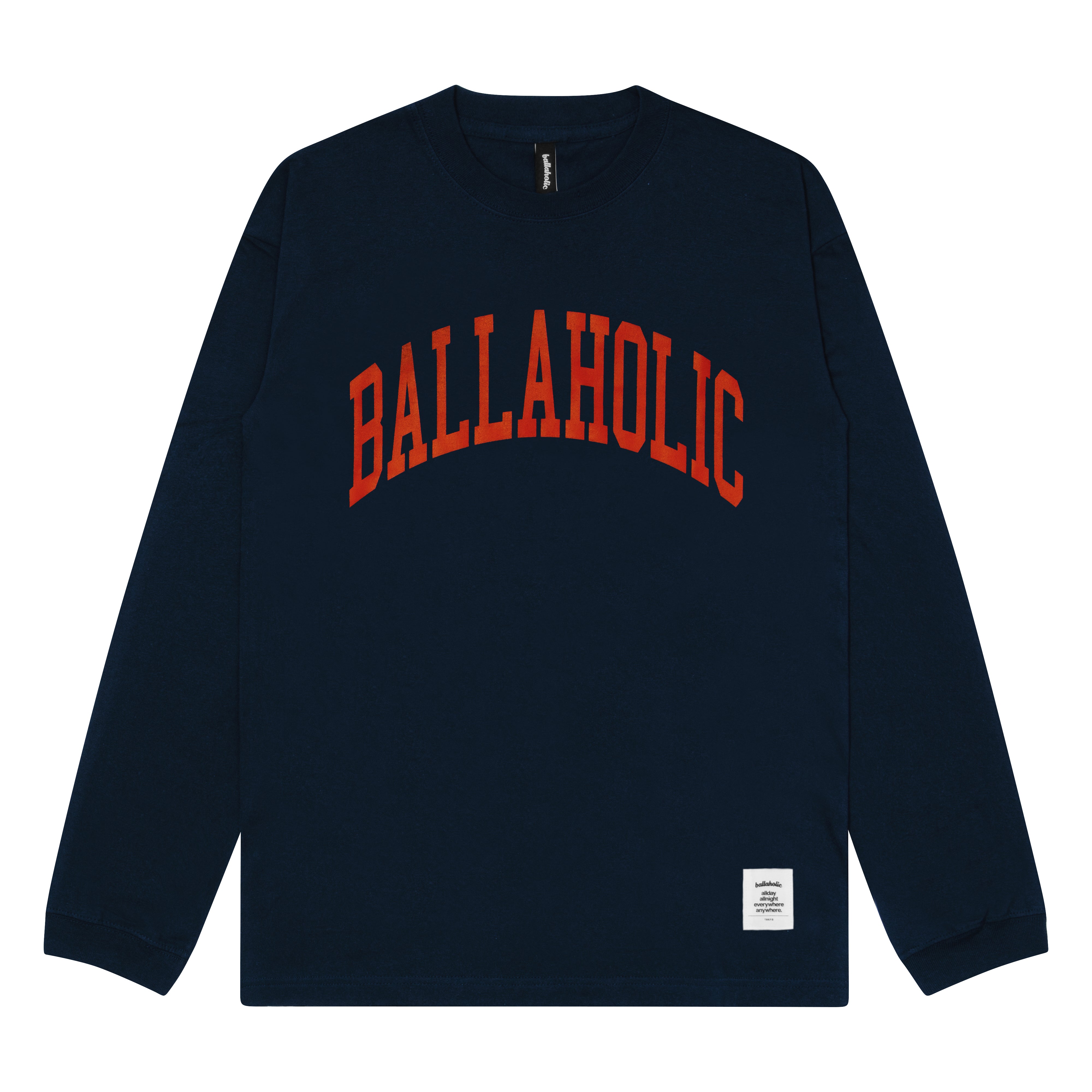 College Logo Long Tee (navy/red) – ballaholicオンラインショップ
