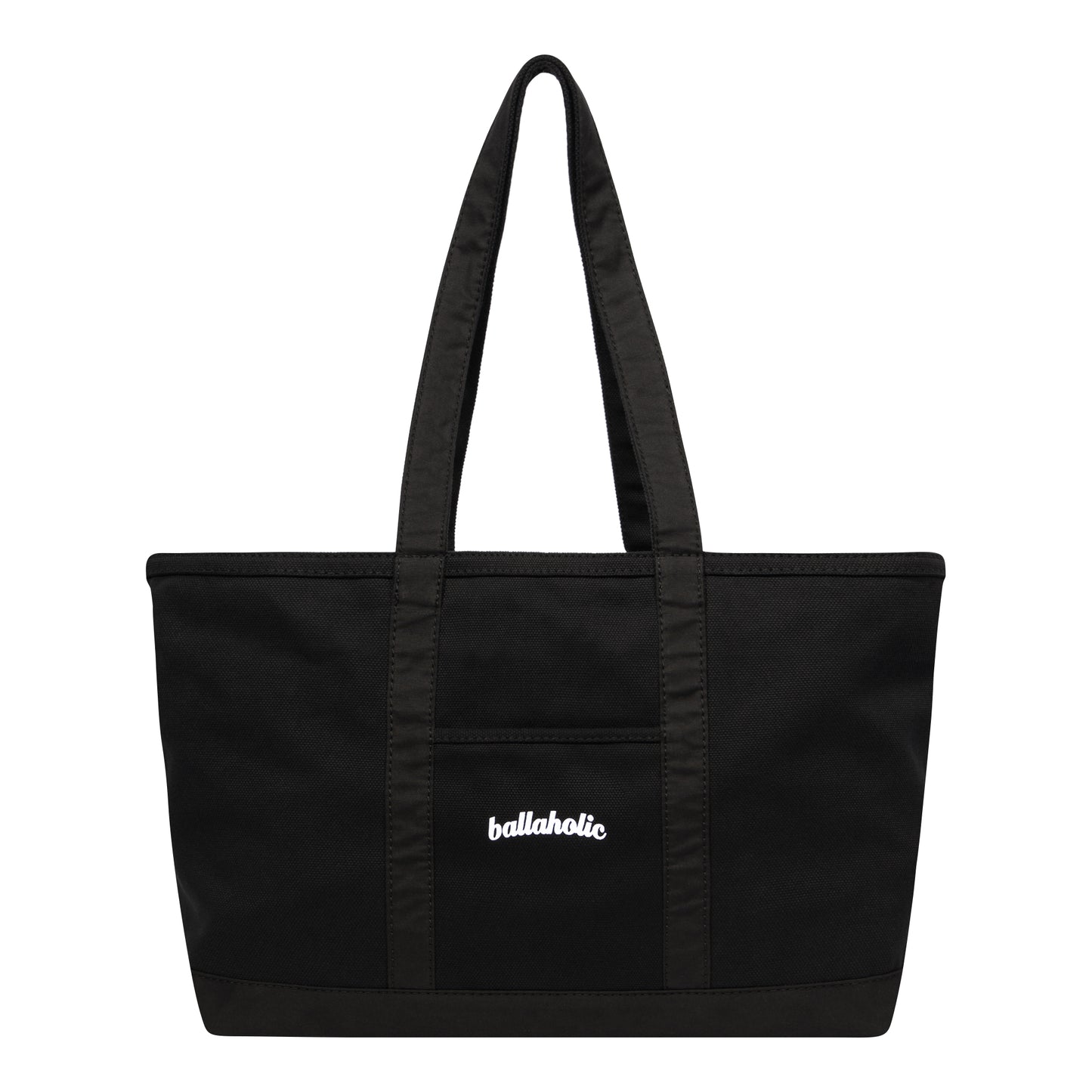 Playground Basketball Logo Canvas Tote Bag L (black)