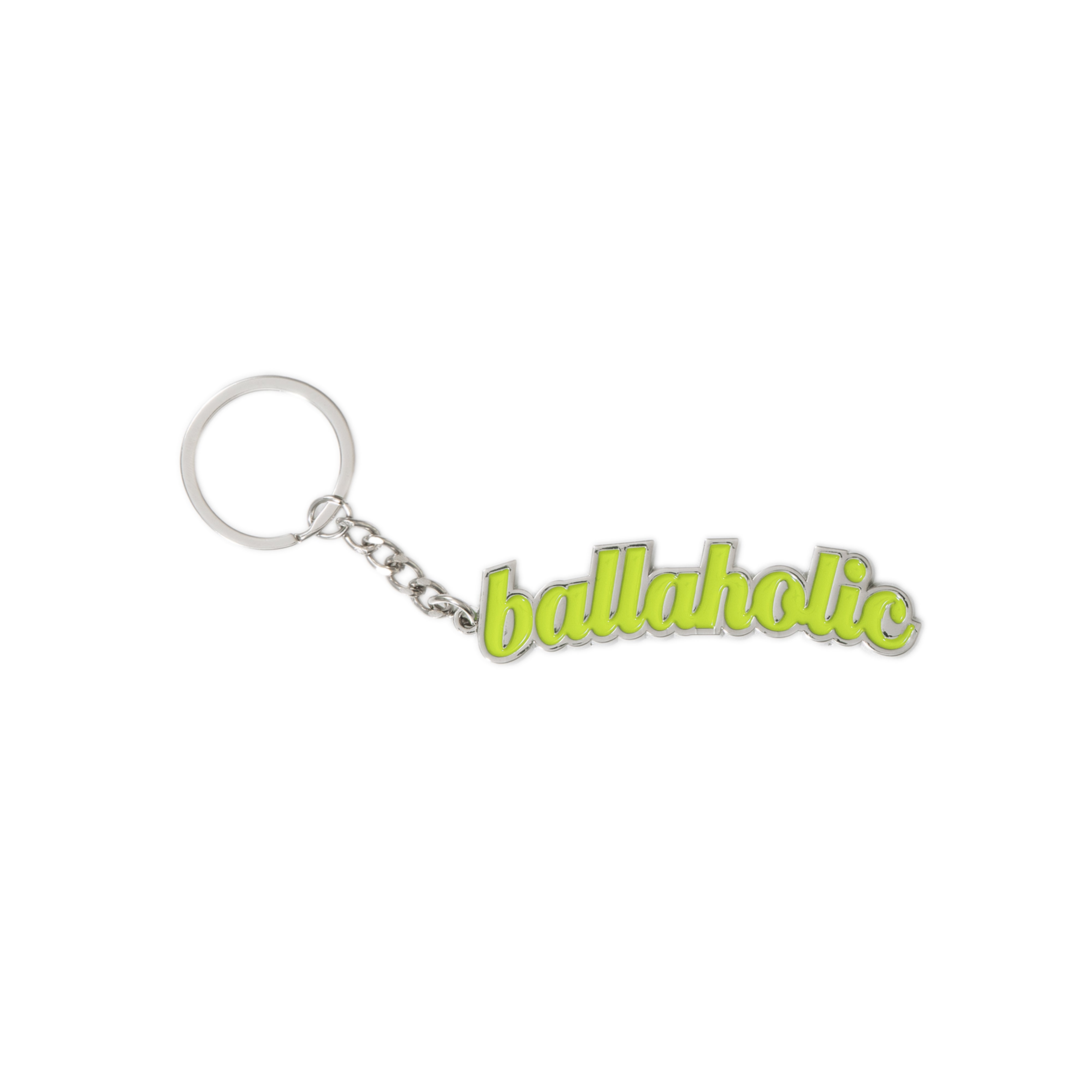 Logo Keychain (silver/sharp green) – ballaholicオンラインショップ
