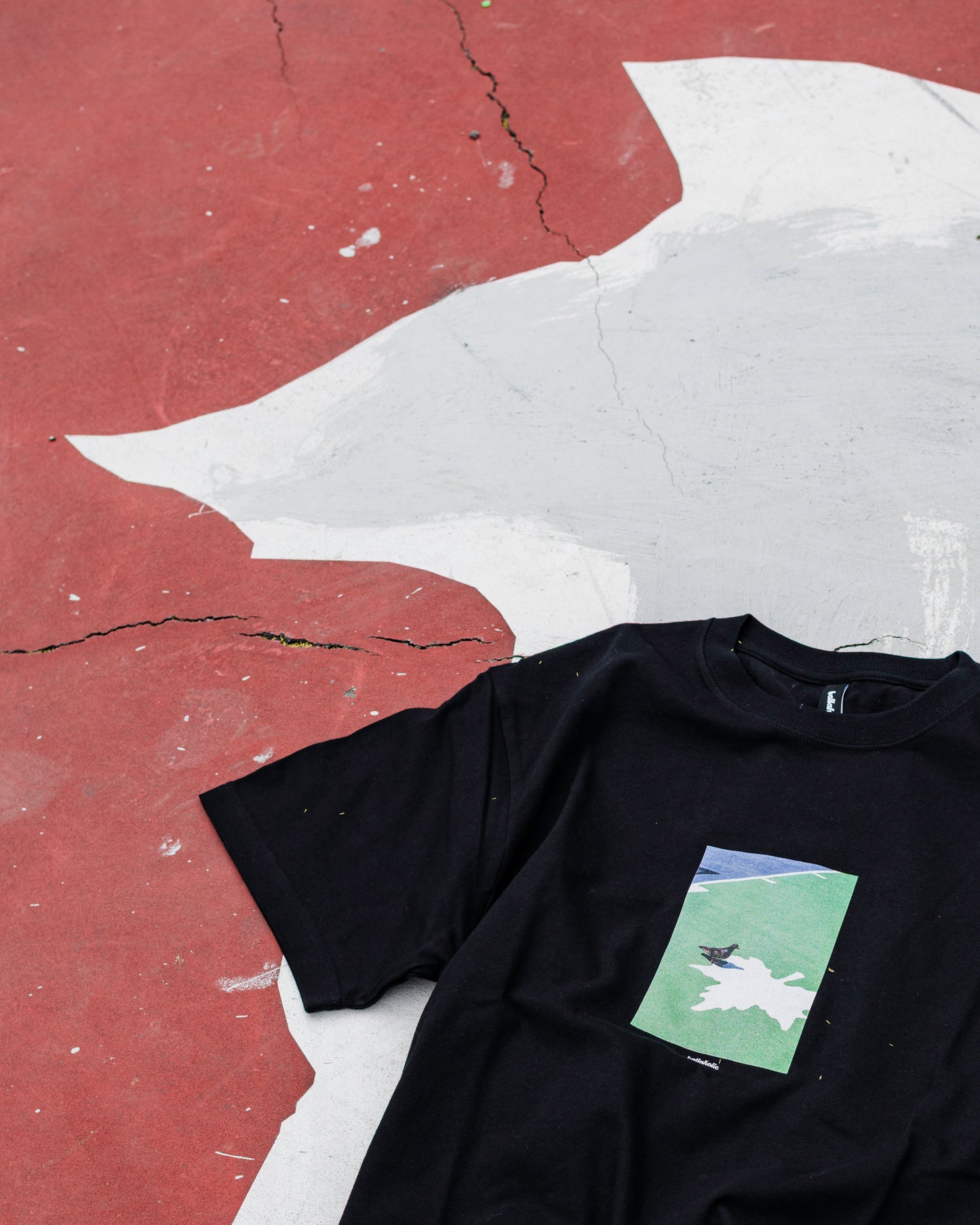 Playground Photo Tee -Pigeon- (black)