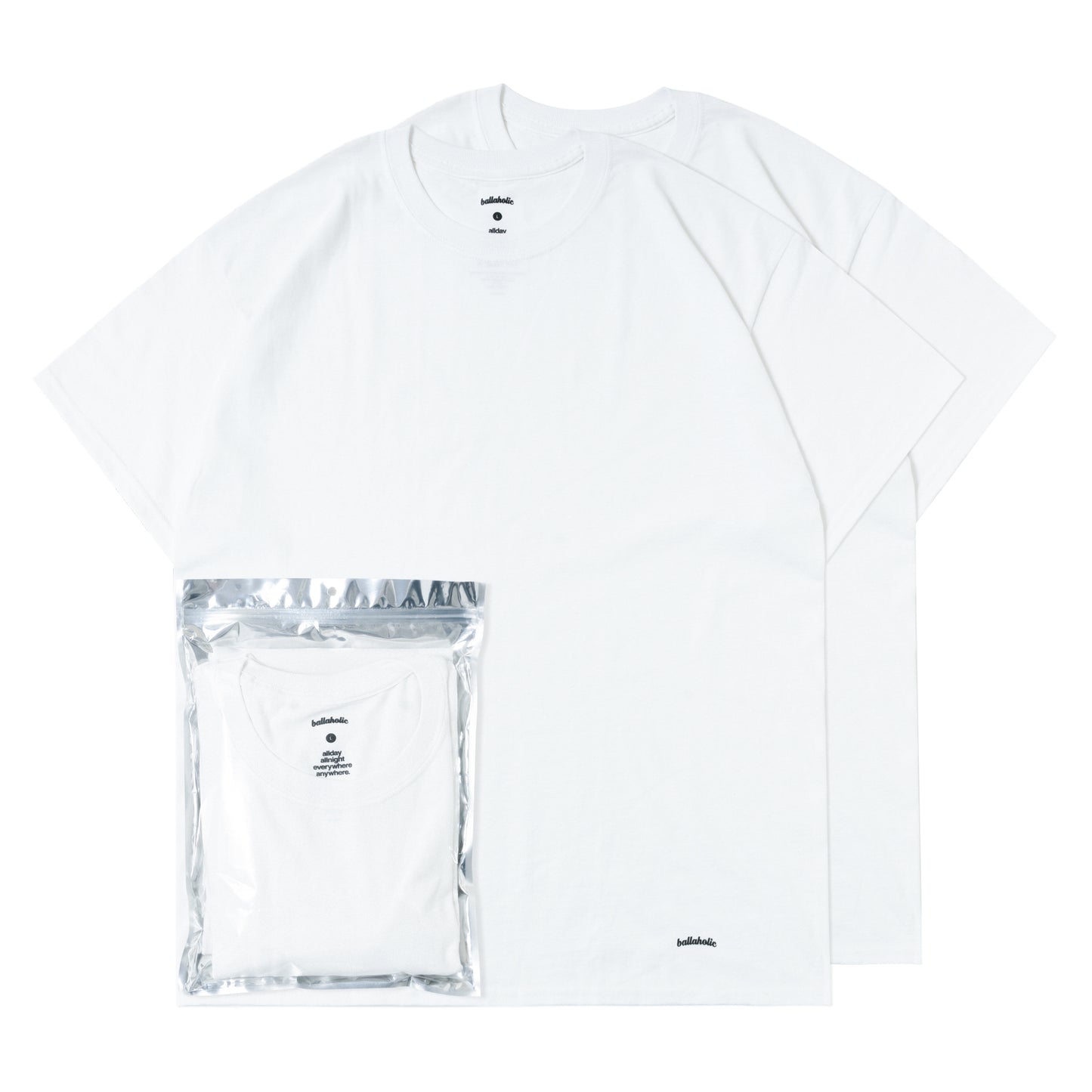 ballaholic 2 Pieces Crew Tee (white)