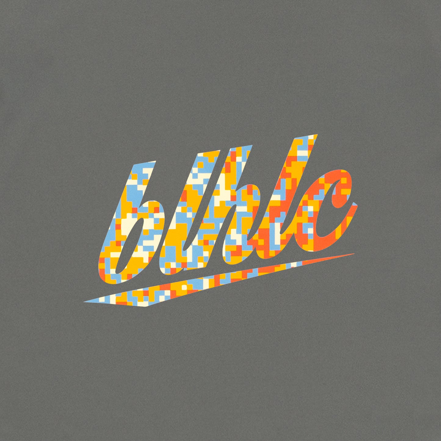 blhlc Back Print Cool Tee (charcoal gray/sunrise digital camo)