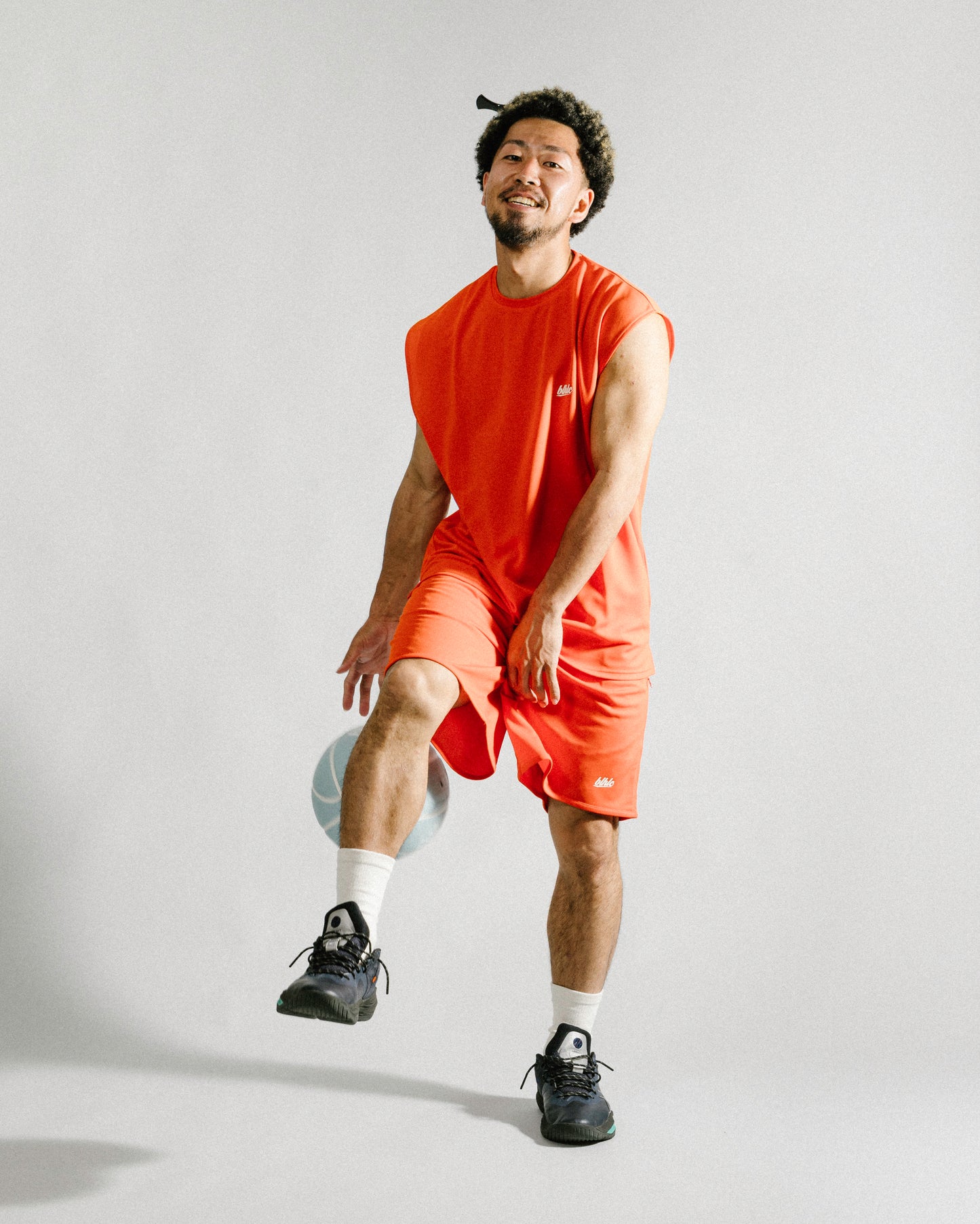 blhlc No Sleeve Tops (orange red/off white)