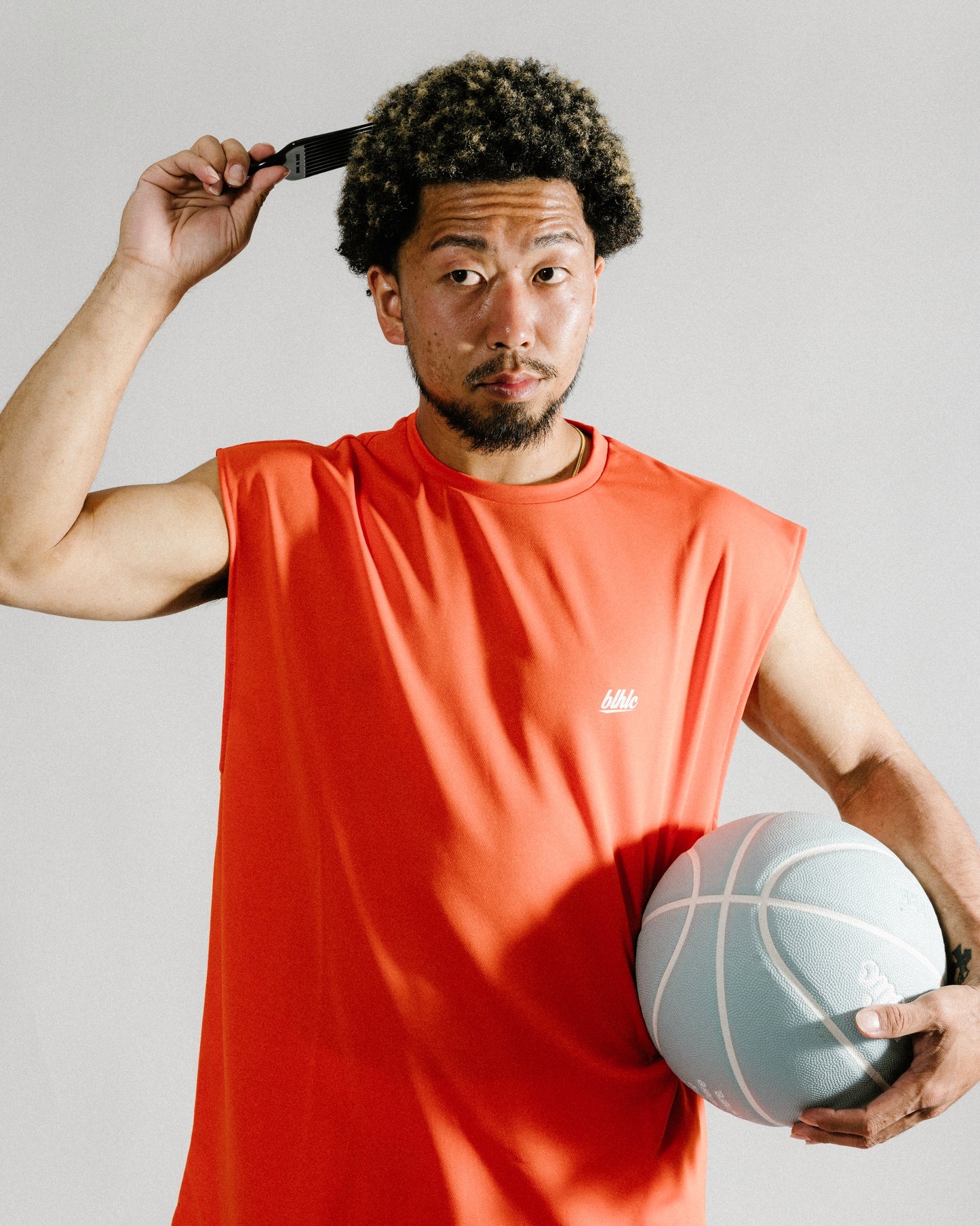 blhlc No Sleeve Tops (orange red/off white)