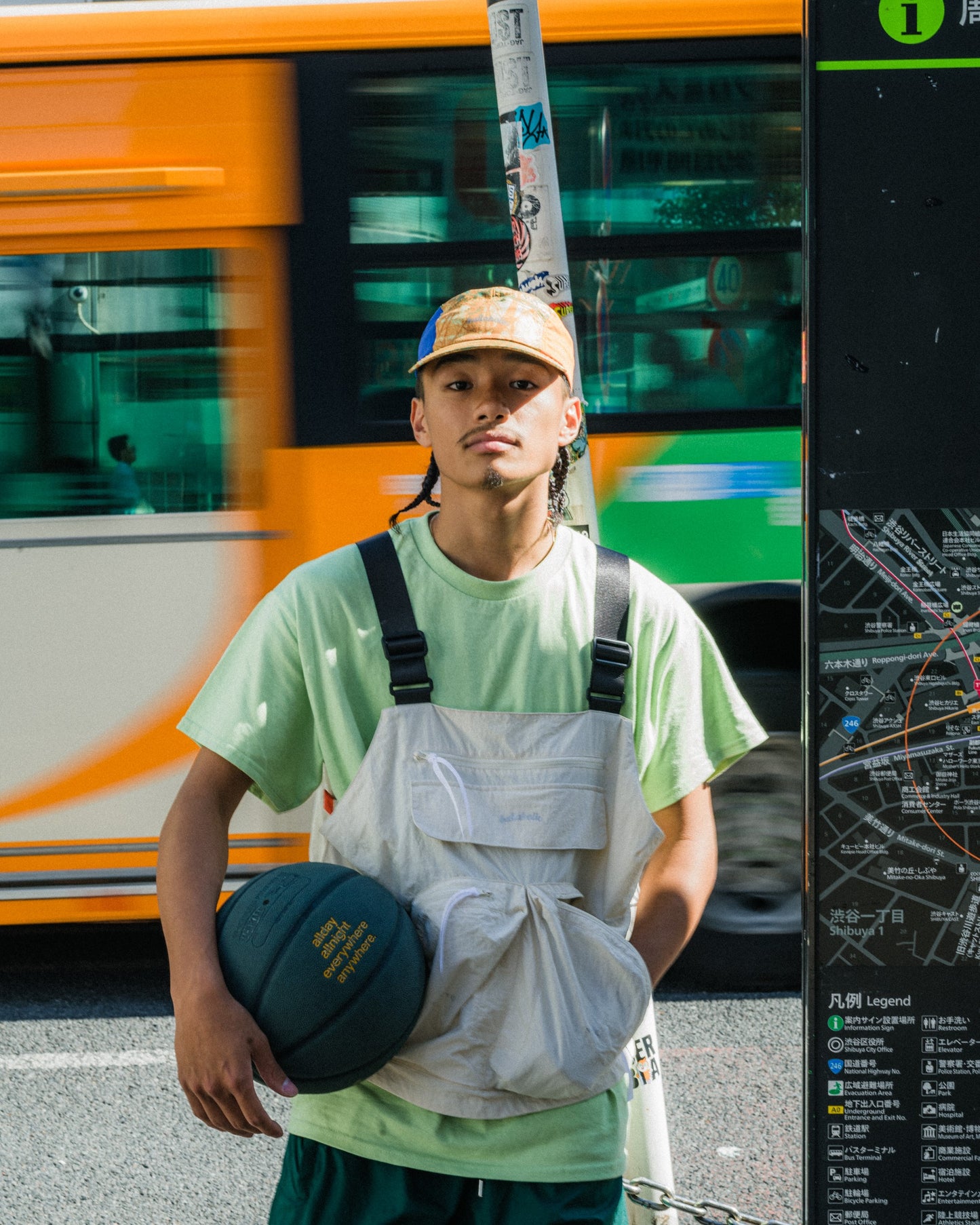 W Face Jet Cap (camo/blue/orange)