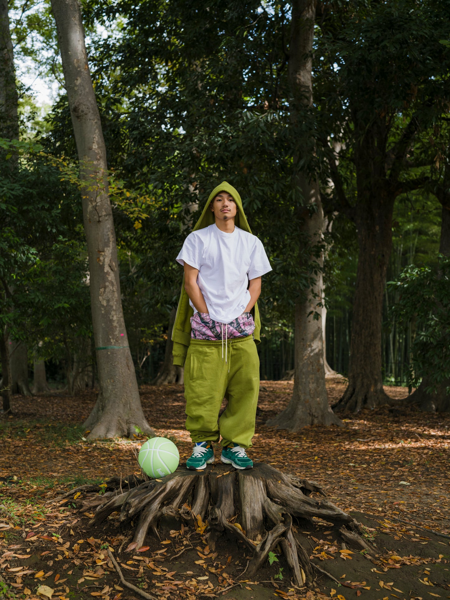 Small Logo Sweat Pants (moss)