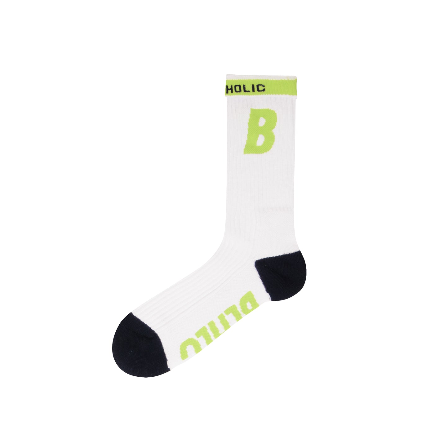 B Socks (white/light green/navy)