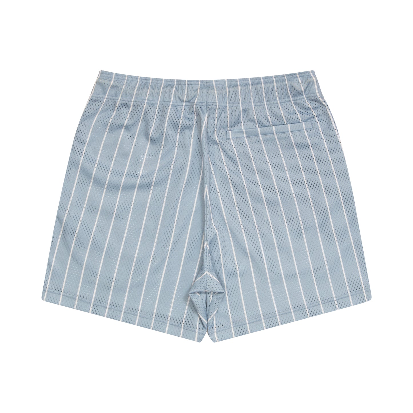 Stripe Mesh Zip Shorts (skyway/ivory)