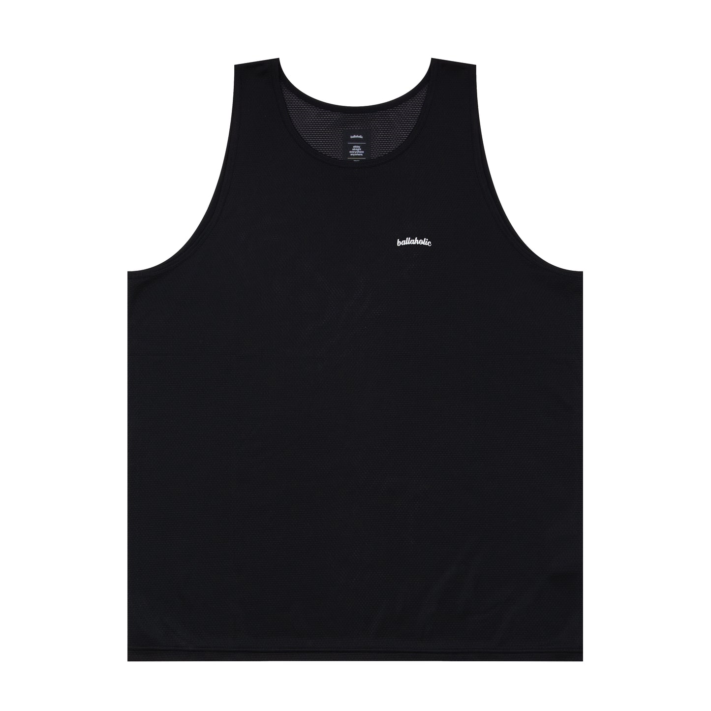 Knit Mesh Logo Tank Top (black)