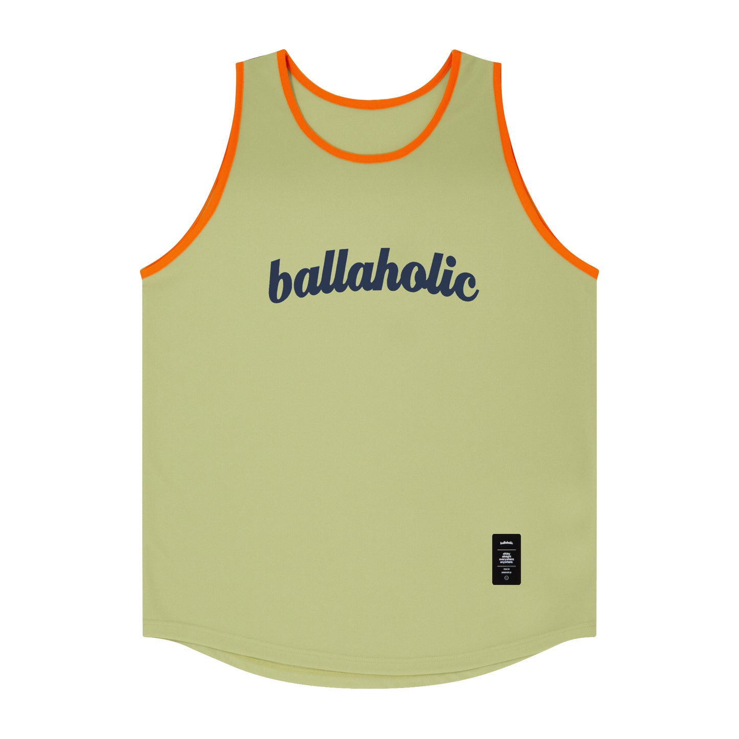 Color Blocked Logo Tank Top (sage green/orange/navy) - CUSTOM
