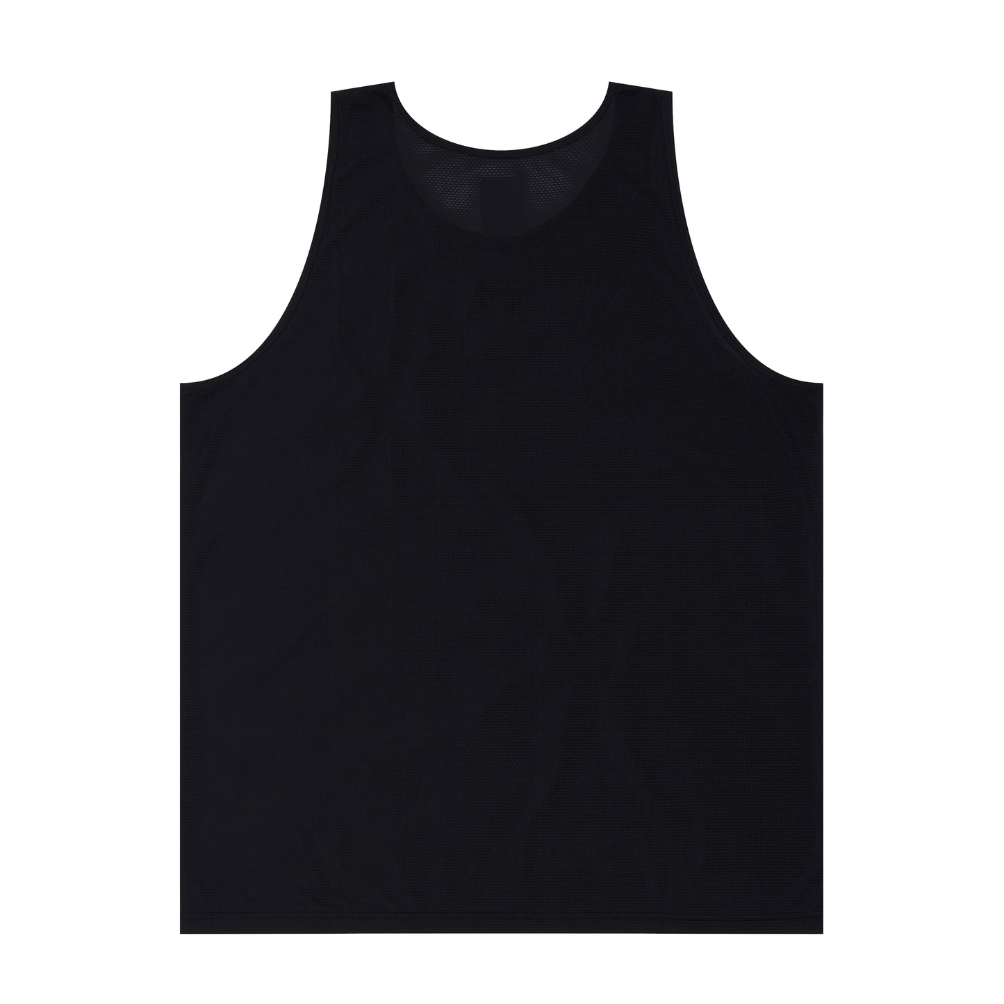 Knit Mesh Ball Panel Flower Tank Top (black)