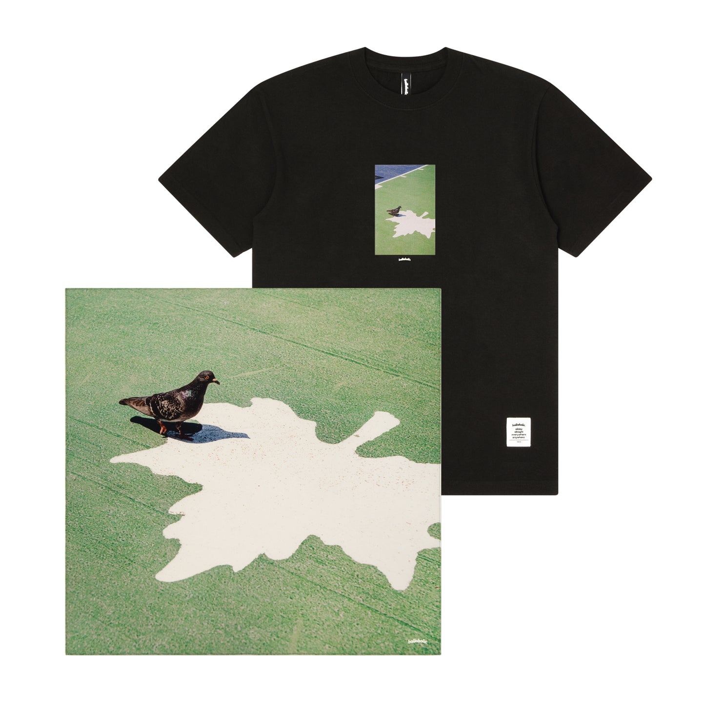 -Pigeon- Playground Photo Tee + Bandanna Set (black)