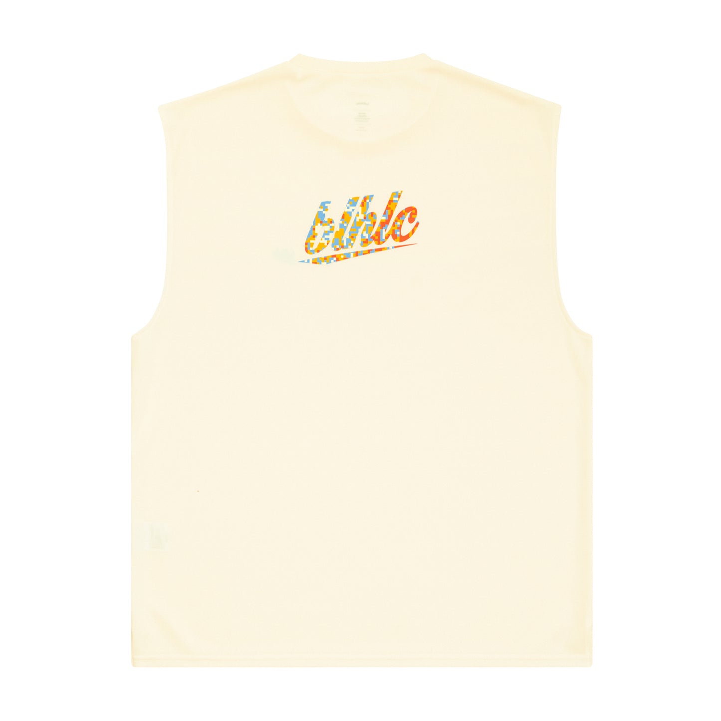 blhlc Back Print No Sleeve Tops (ivory/sunrise digital camo)