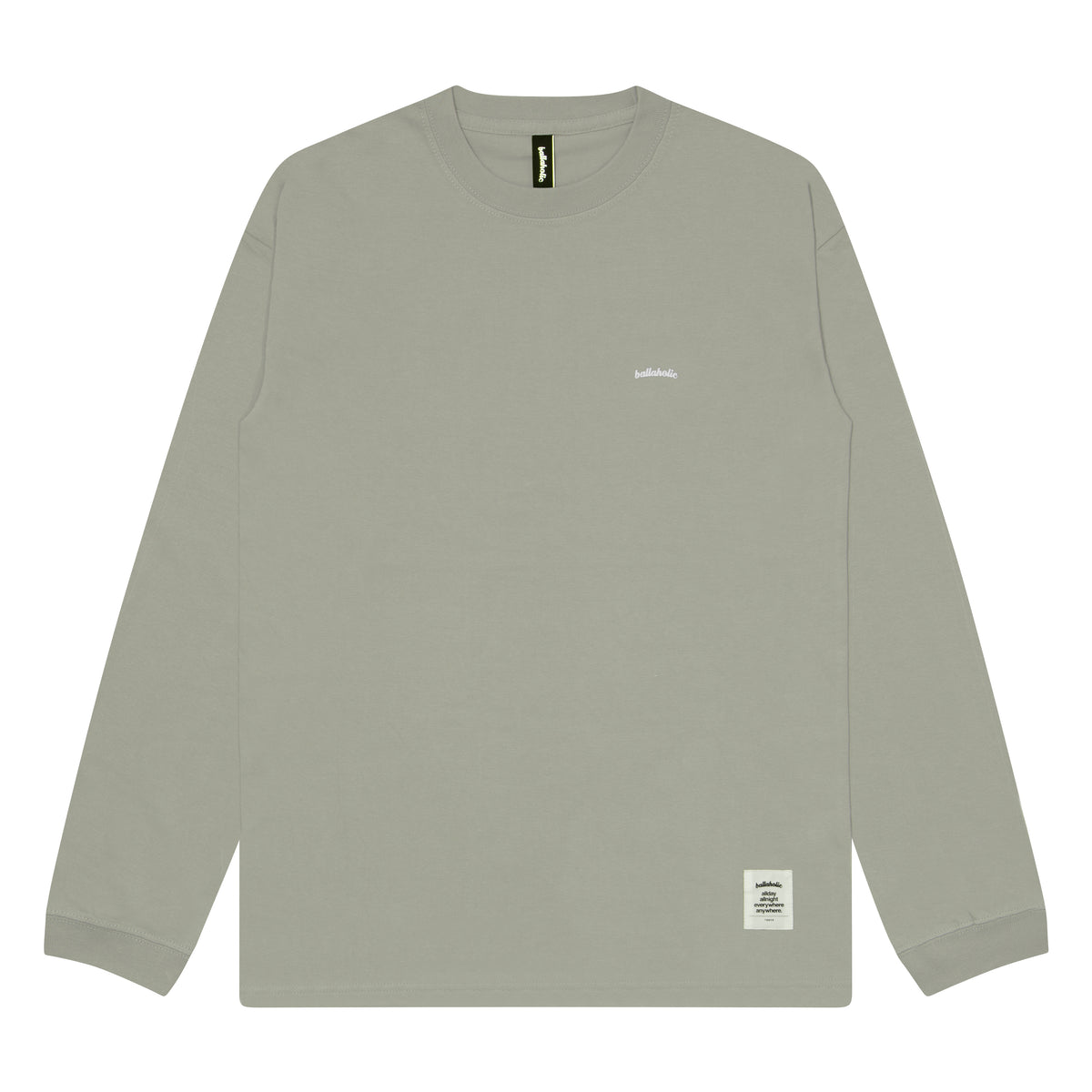 Micro Logo Long Tee (stone gray/white)